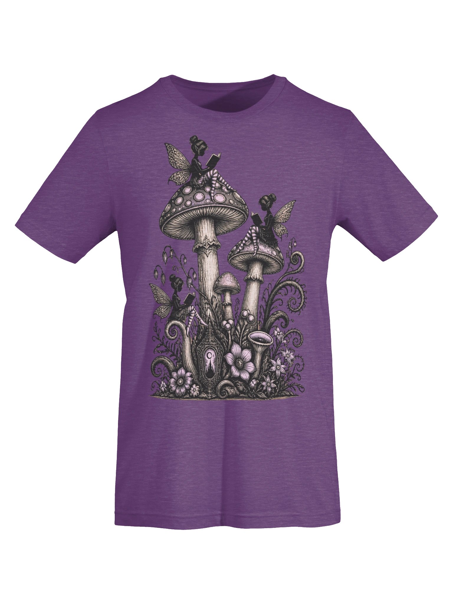 Reading Fairy Shirt, Fairycore Mushroom Graphic Tee product image (6)