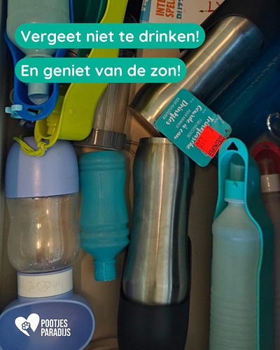 Lang weekend in zicht, zonneke erbij, wat willen mens en dier nog meer? ☀️🐾

Bij ons staan de drinkbusjes alvast klaar voor d...