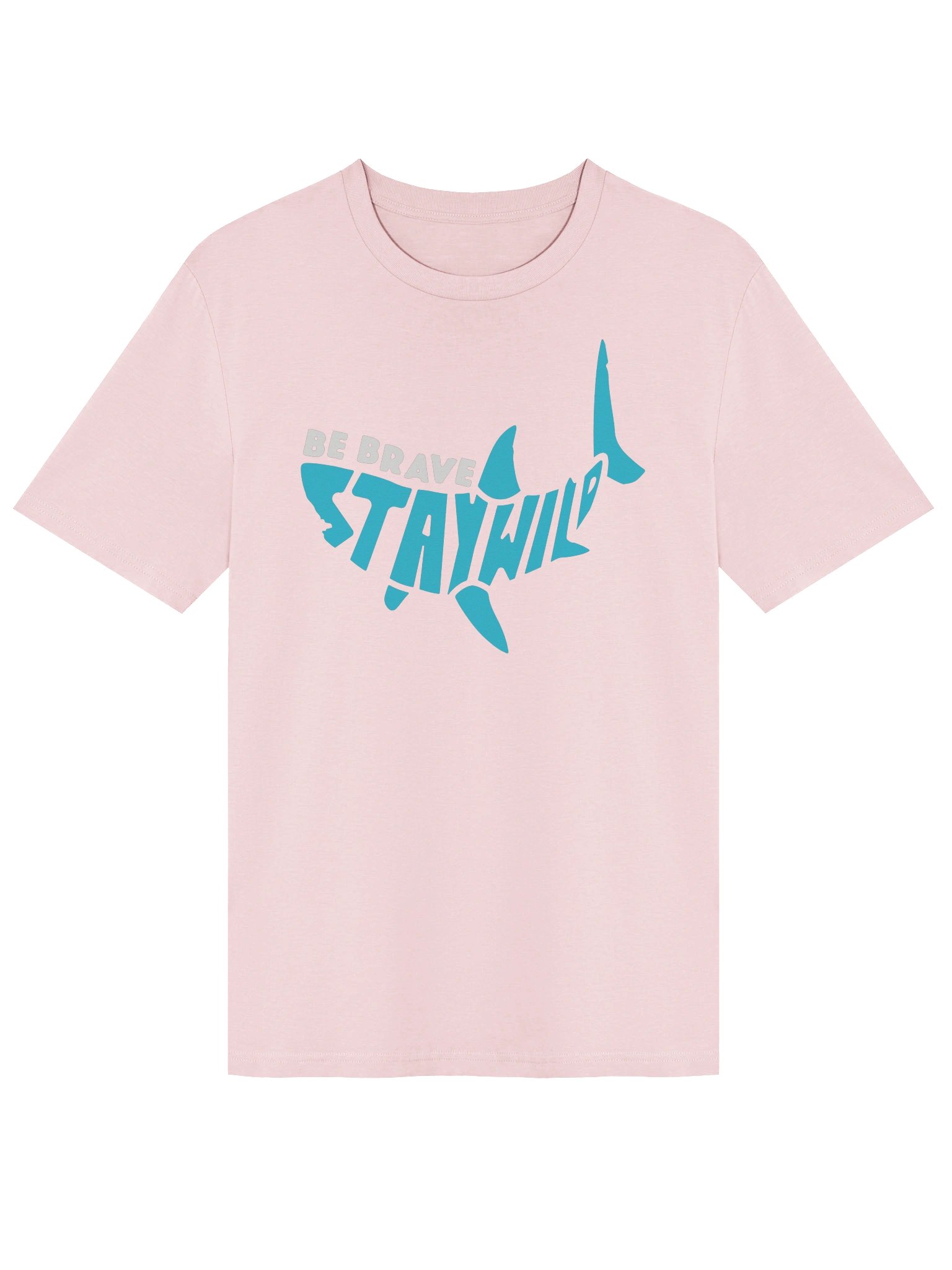 Be Brave Stay Wild Shark Unisex Organic T-Shirt product image (2)