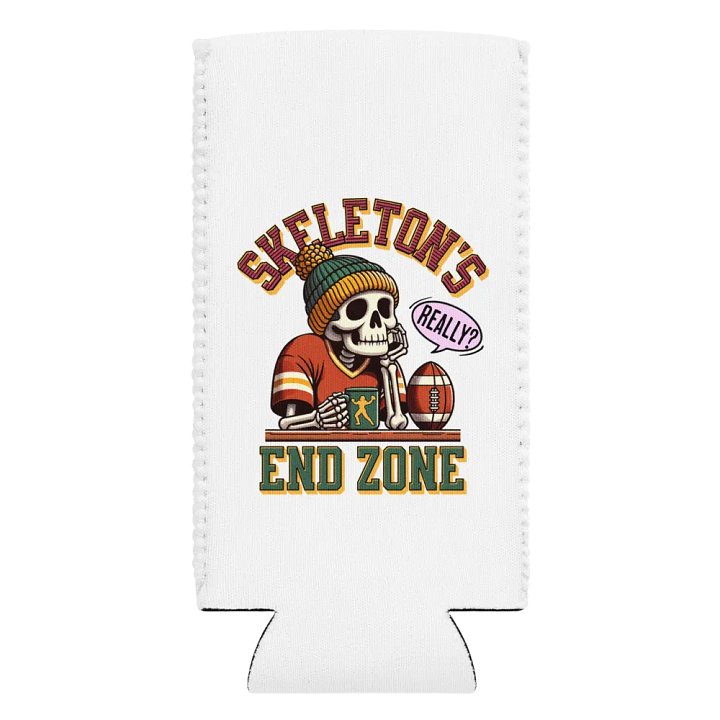Skeletons End Zone Football Coozie Can Cooler product image (1)