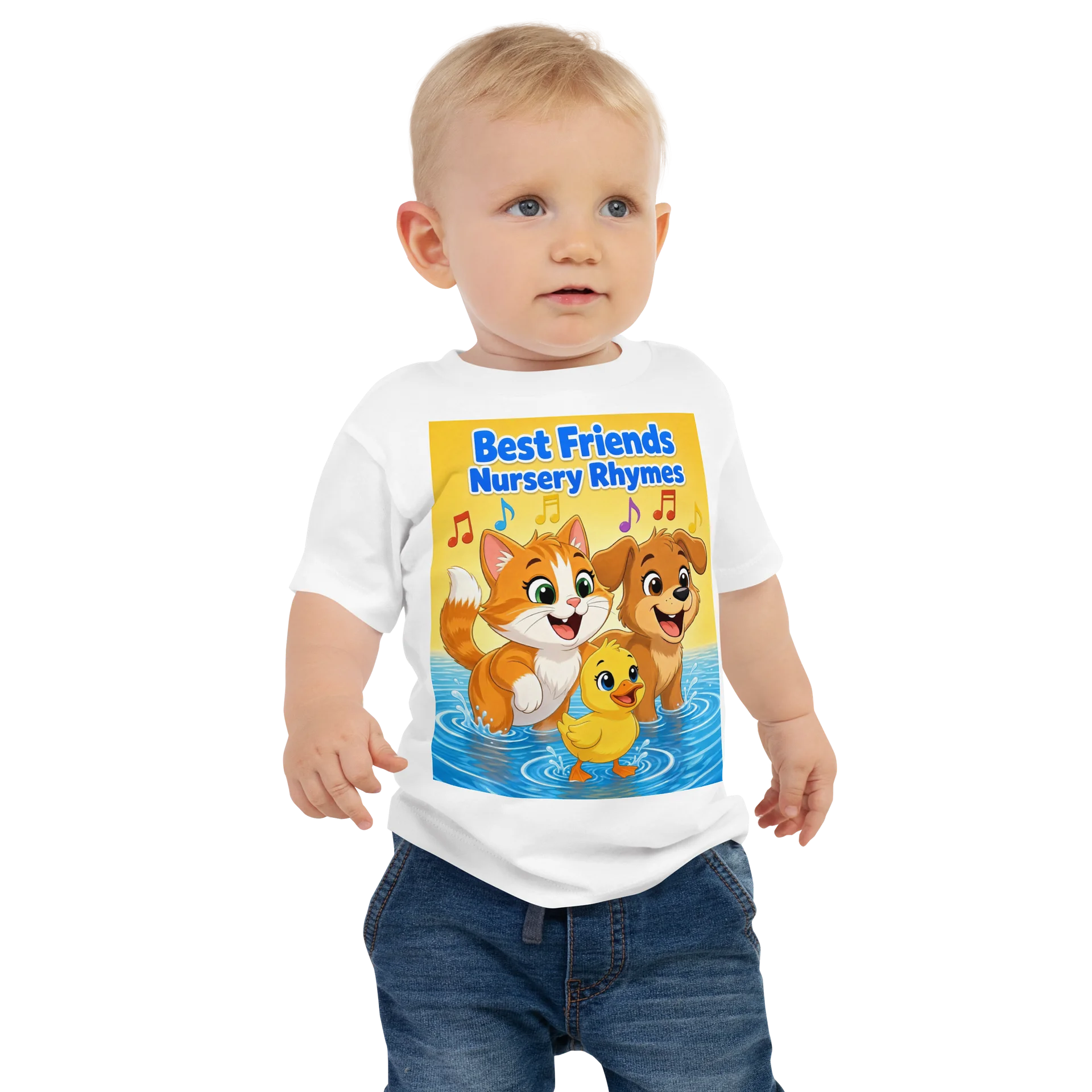 Kitten Puppy & Duck Baby T-shirt product image (1)