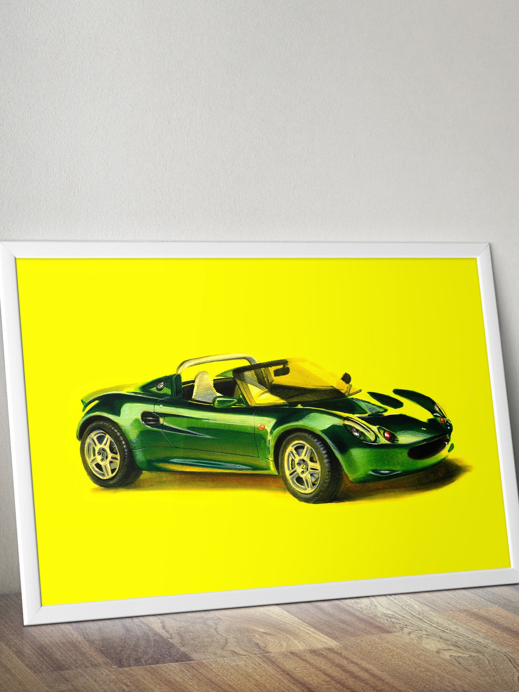British Racing Green Lotus Elise - A3 Print product image (1)