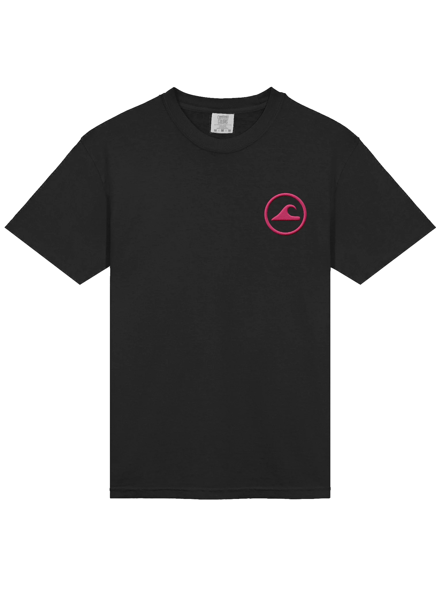 Embroidered Wave Rider Comfort Colors Garment-Dyed Heavyweight T-Shirt (Aurora Pink) product image (3)