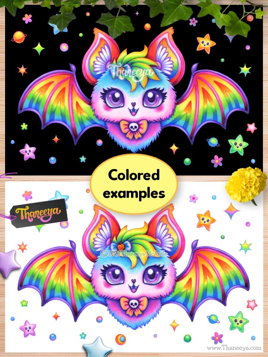 Cat-Bat - Single Coloring Page product image (3)