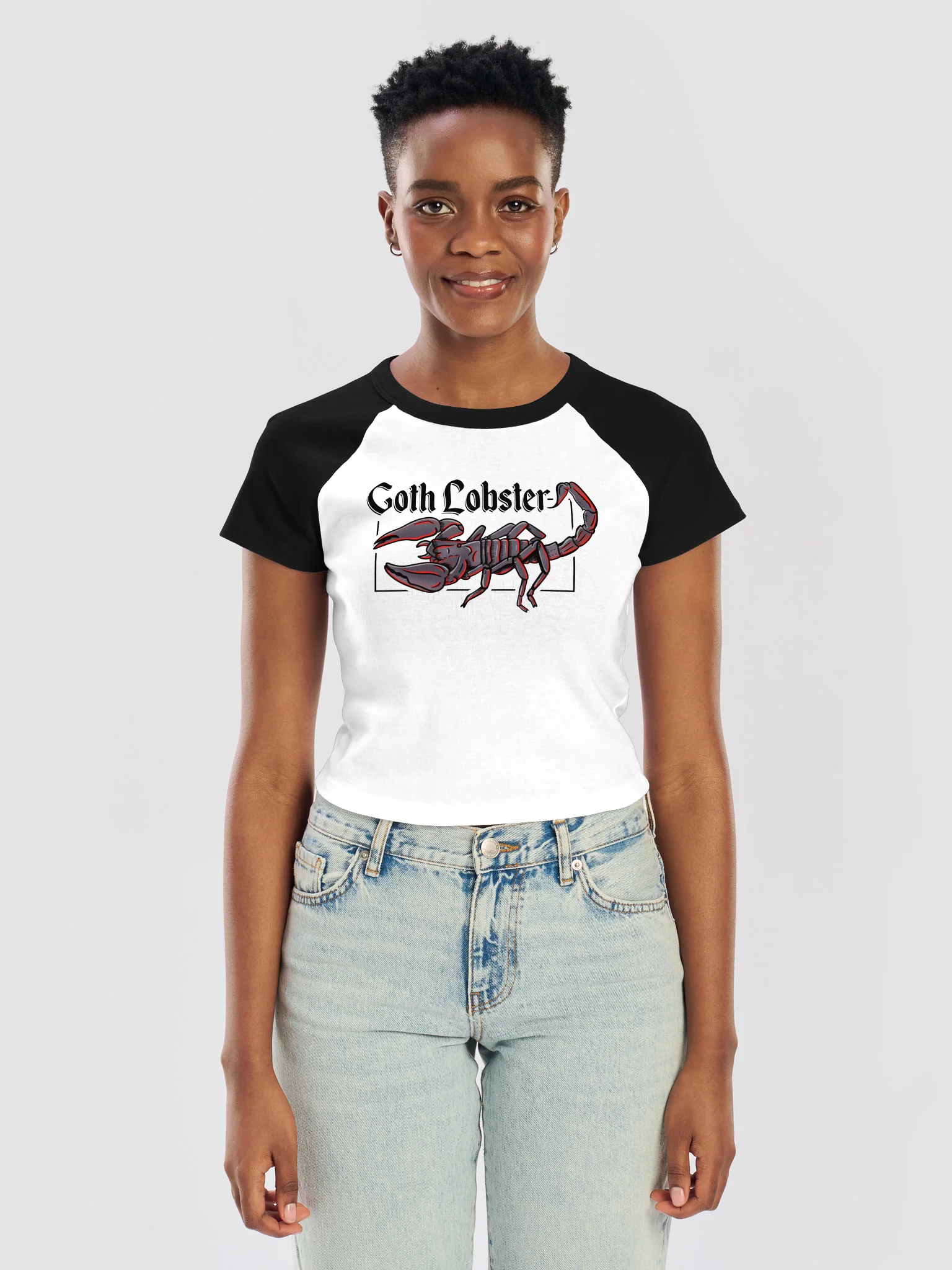 goth lobster raglan tee product image (3)