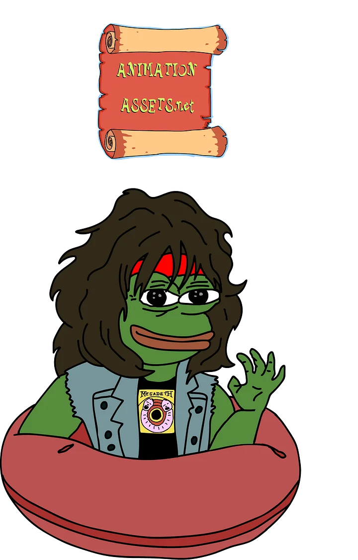 [FREE] Rockstar Pepe in Water Ring Waving product image (1)