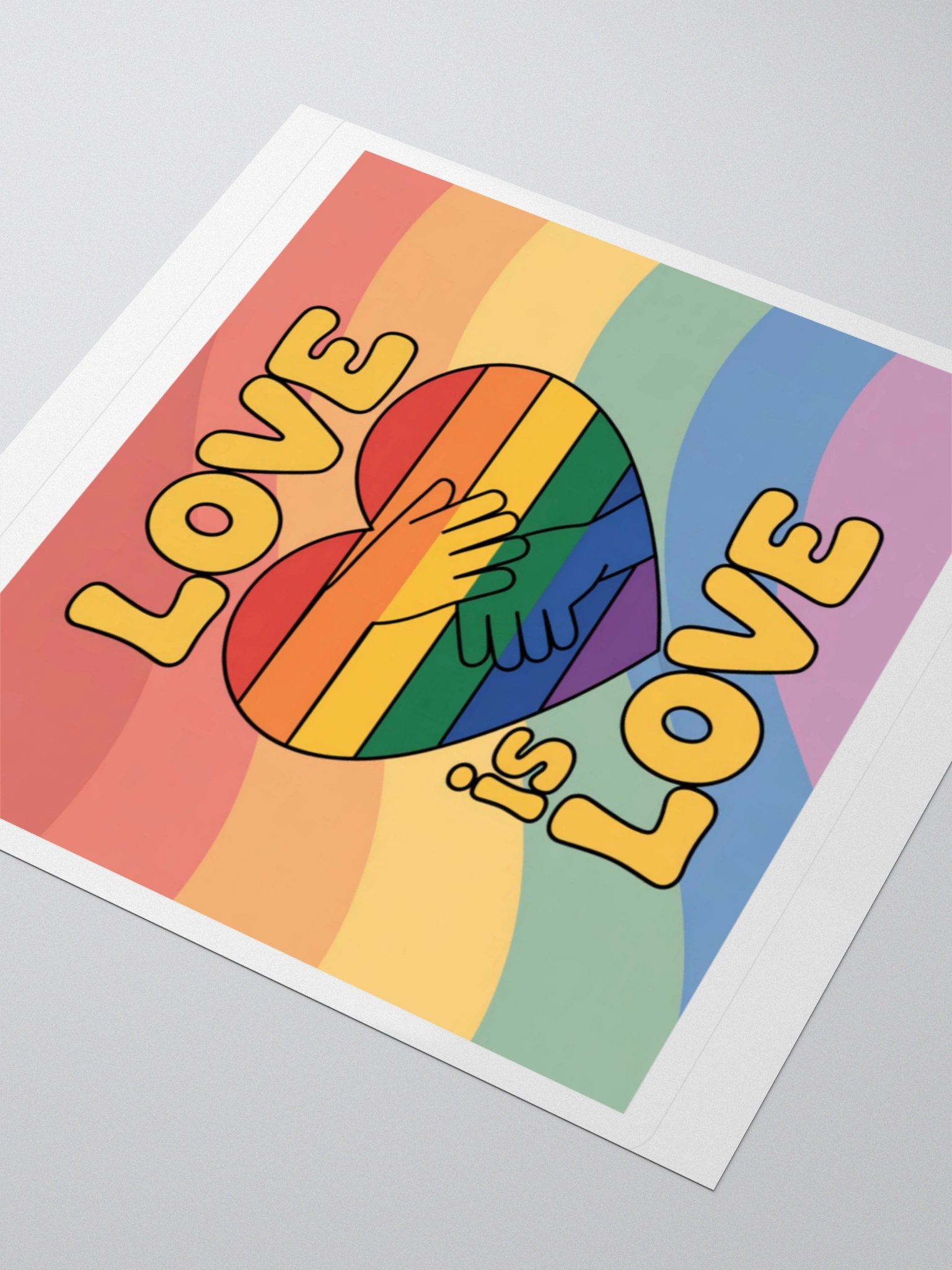 Exclusive "Love is Love" Rainbow Pride Sticker by TDS Music - Celebrate Inclusivity product image (8)