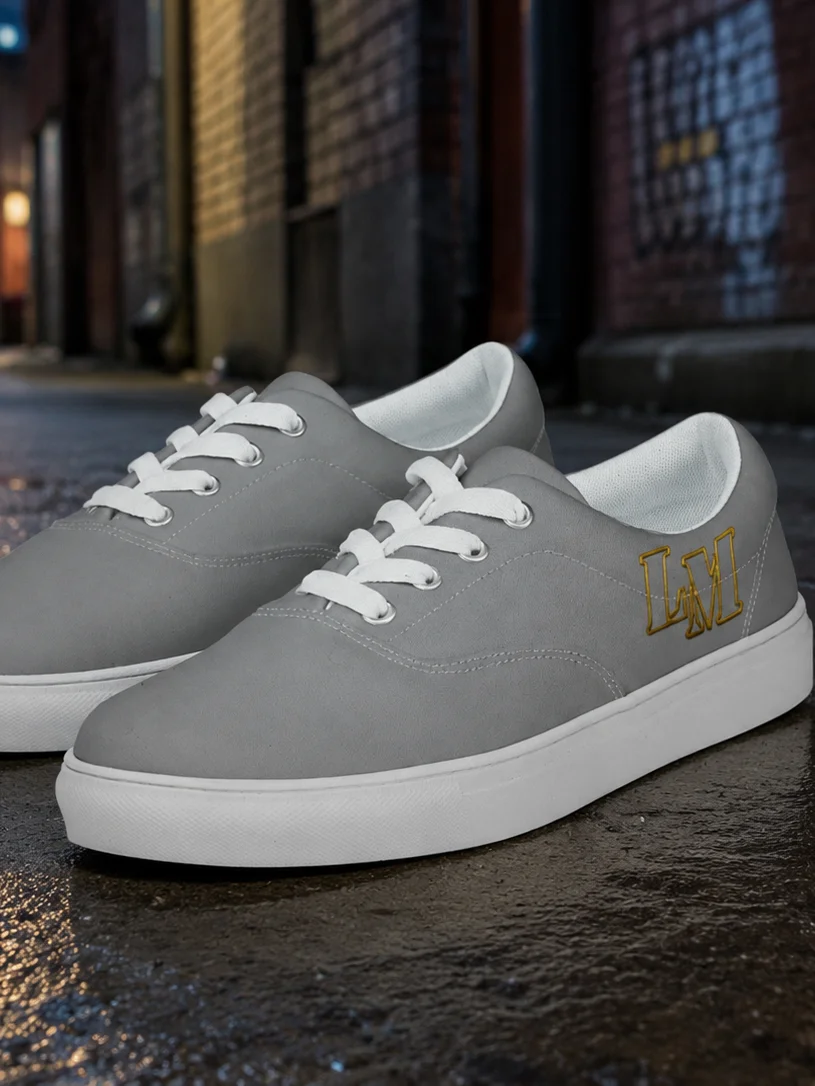 LM Origin™ Chrome Gray Sneakers | Women's Canvas Shoes product image (1)