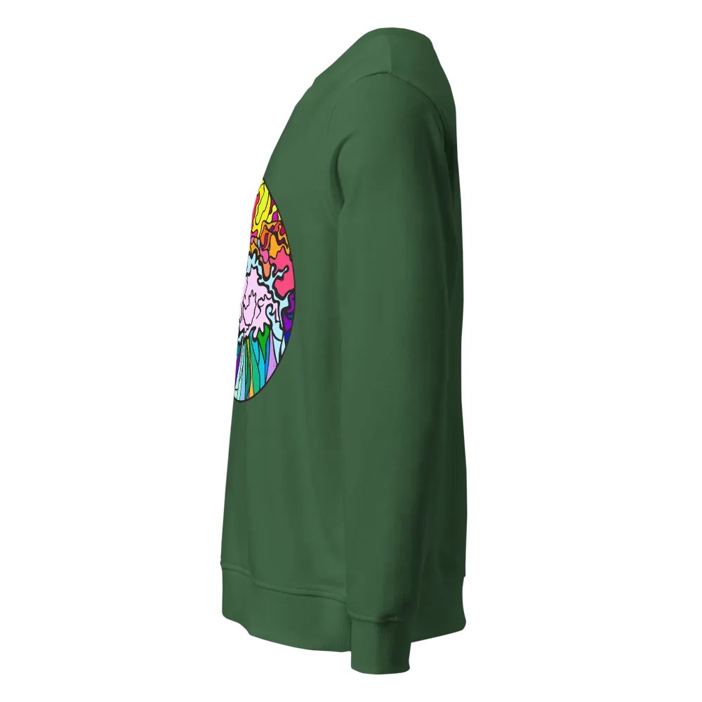 Vibrant Swirls Organic Sweatshirt - Wave at Sunset product image (17)