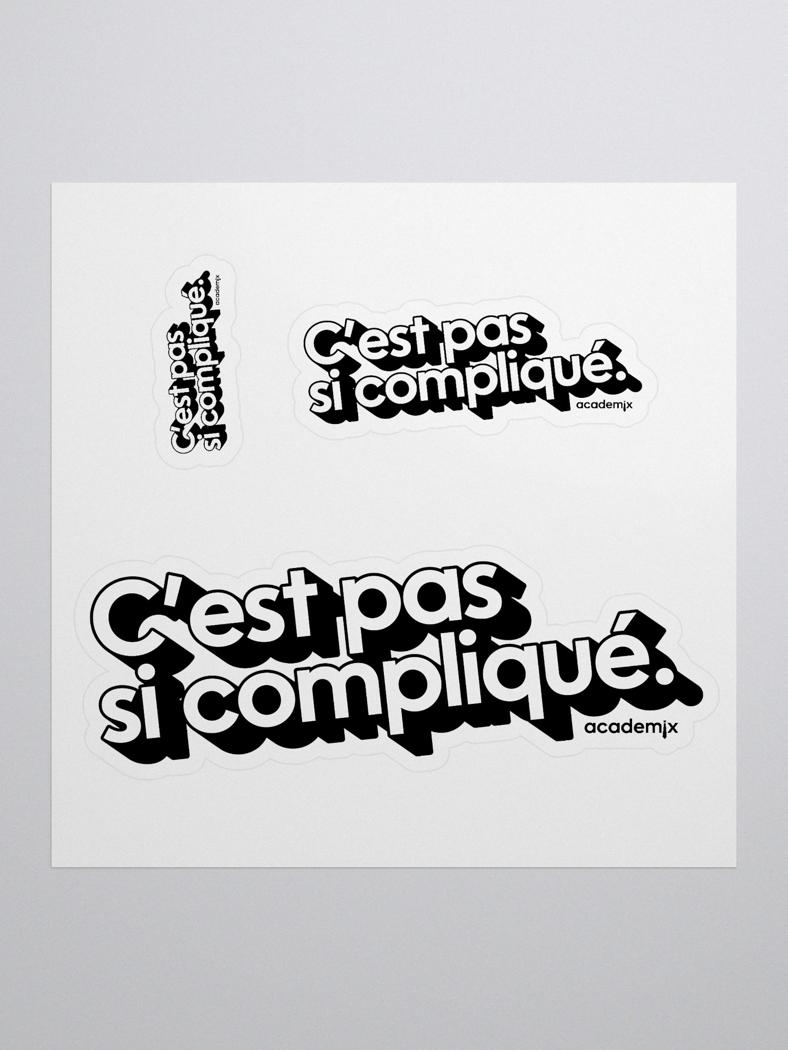 Sticker C'est pas si compliqué. Noir product image (1)