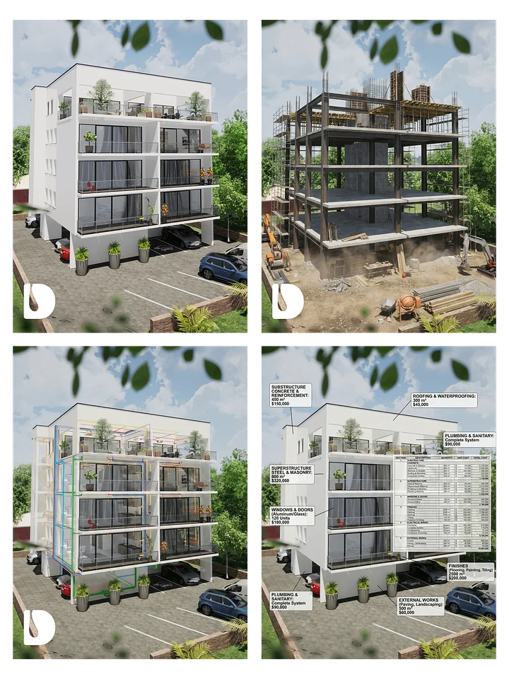 Complete Package Bundle – 5-Storey 6-Unit Apartment Block with Penthouse | DA5152201A product image (1)