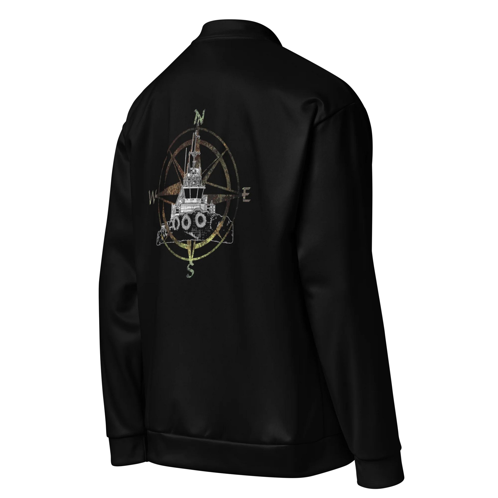 Compass Rose & Marshall Foss Tug – Classic Marine Workwear | Twin Anchor - Bomber Jacket product image (4)