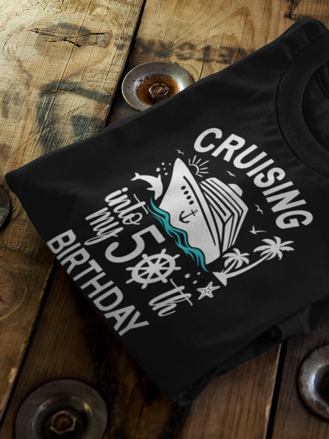 Cruising Into My 50th Birthday Unisex Softstyle T-Shirt Dark Colours product image (4)