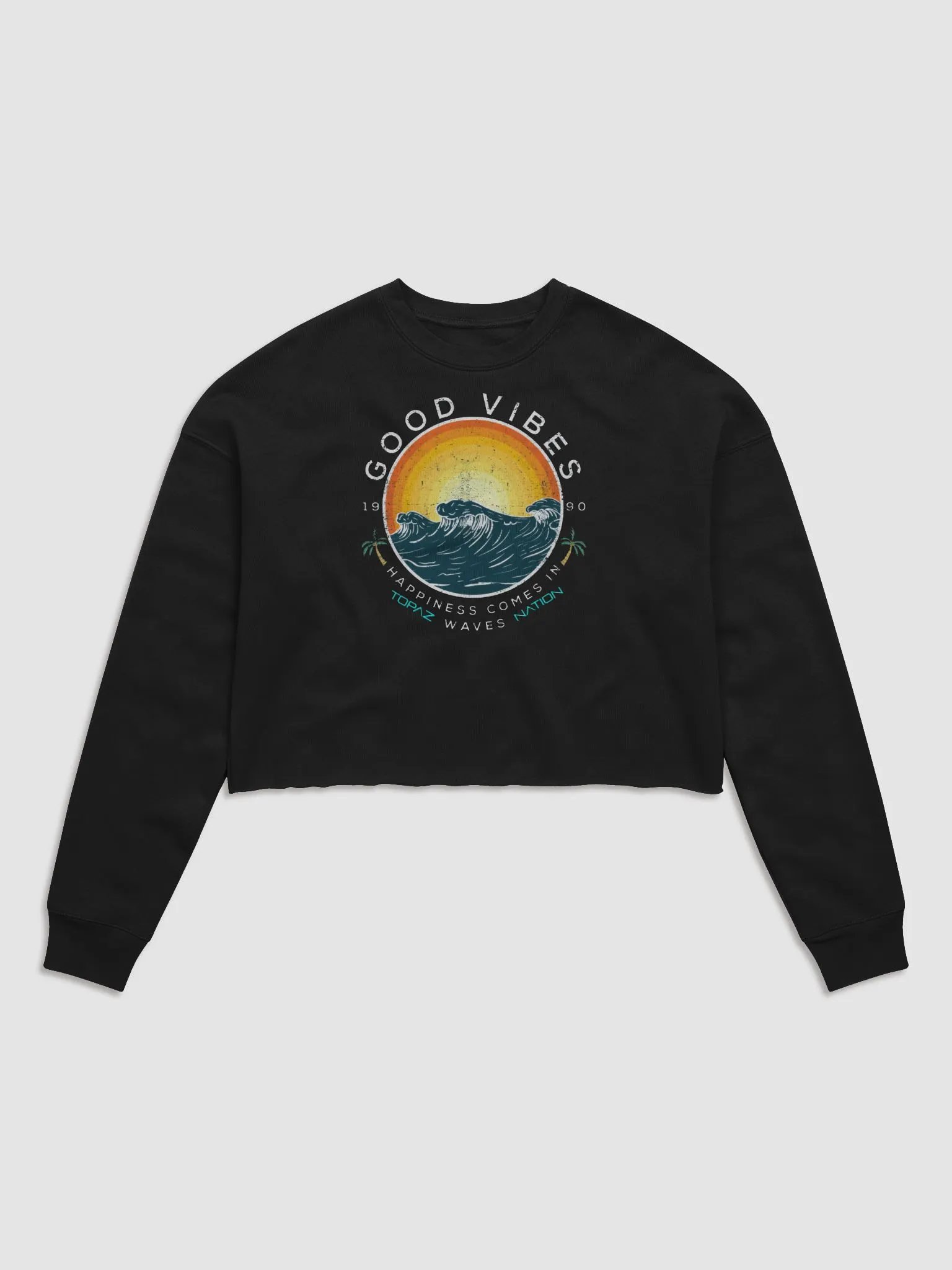 Topaz Nation Good Vibes Cropped Sweater product image (4)