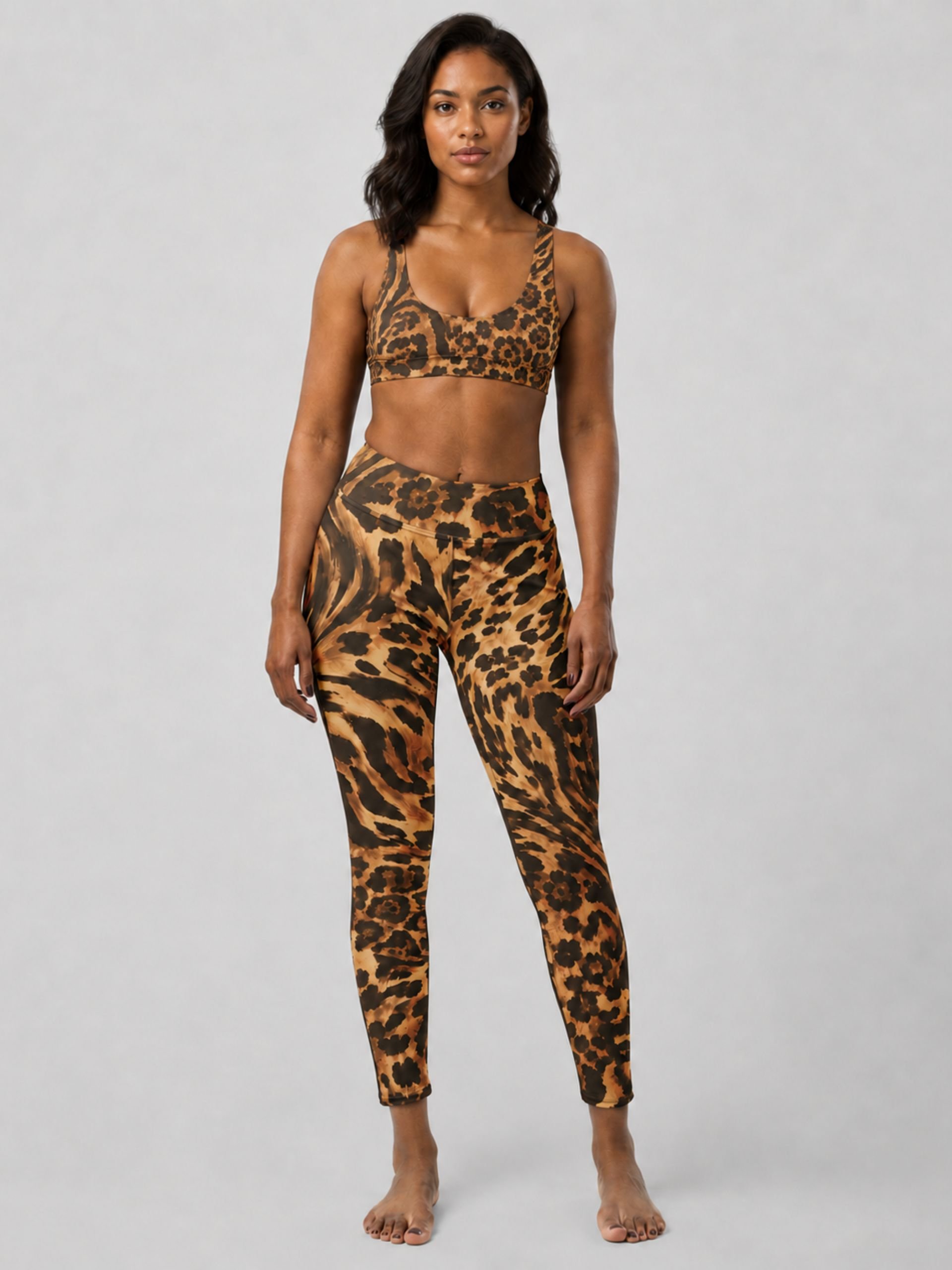 LEGGING FEMME TAILLE HAUTE ULTRA SOUPLE IMPRIMÉ FÉLIN – ALCHIMISTAE product image (1)