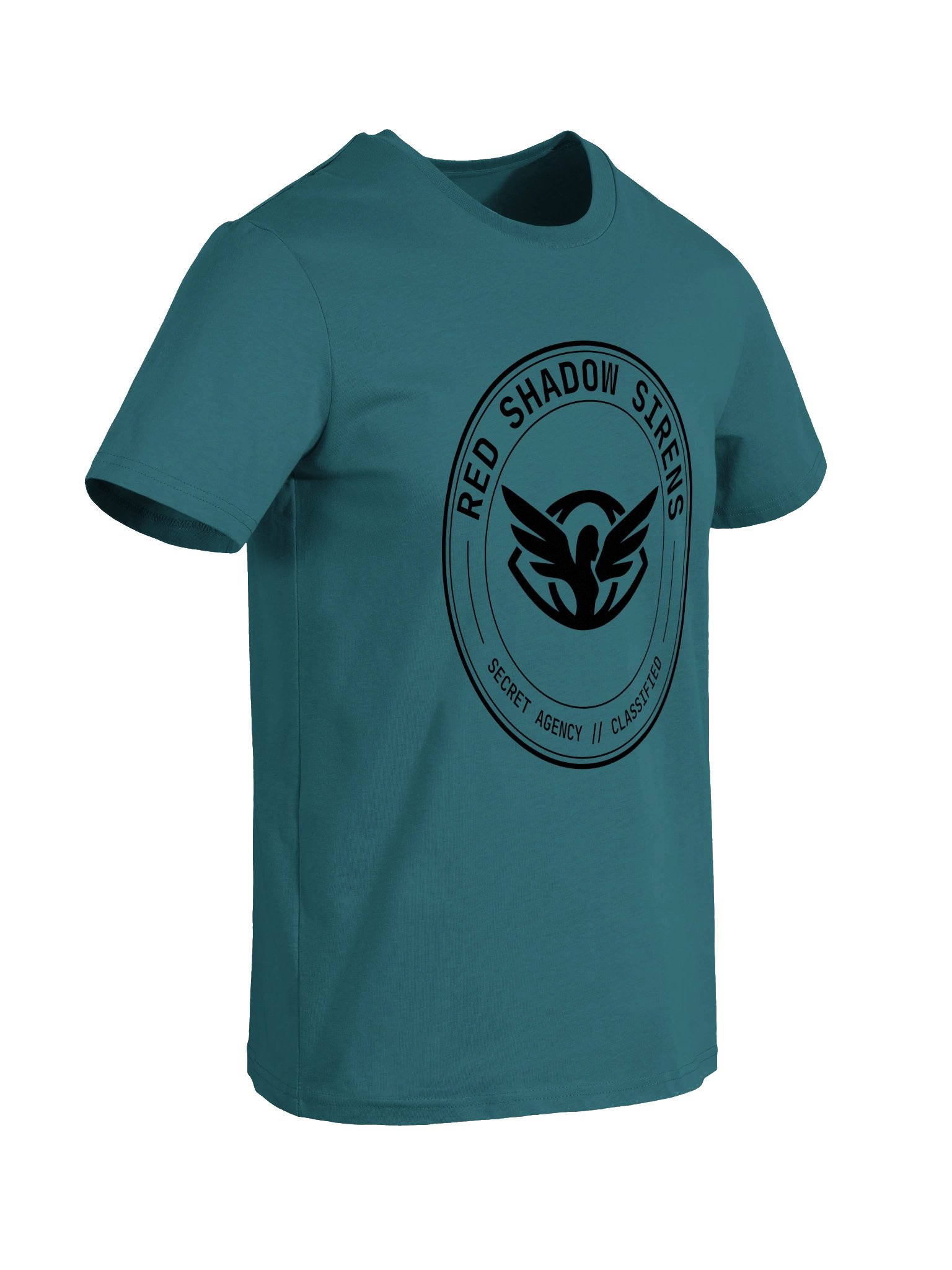 Organic cotton t-shirt (agency roundel logo, black) product image (8)