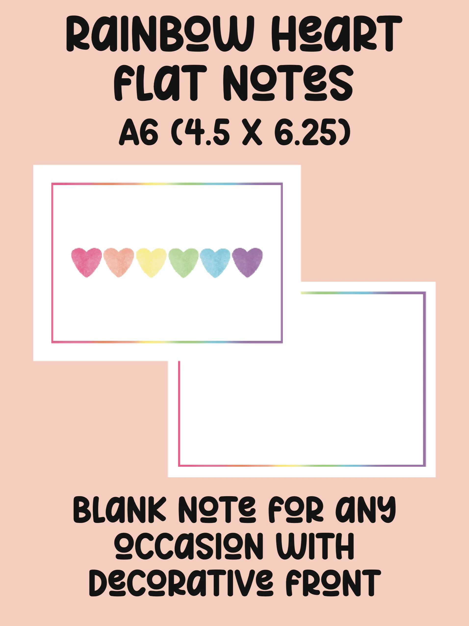 rainbow heart flat notes product image (1)
