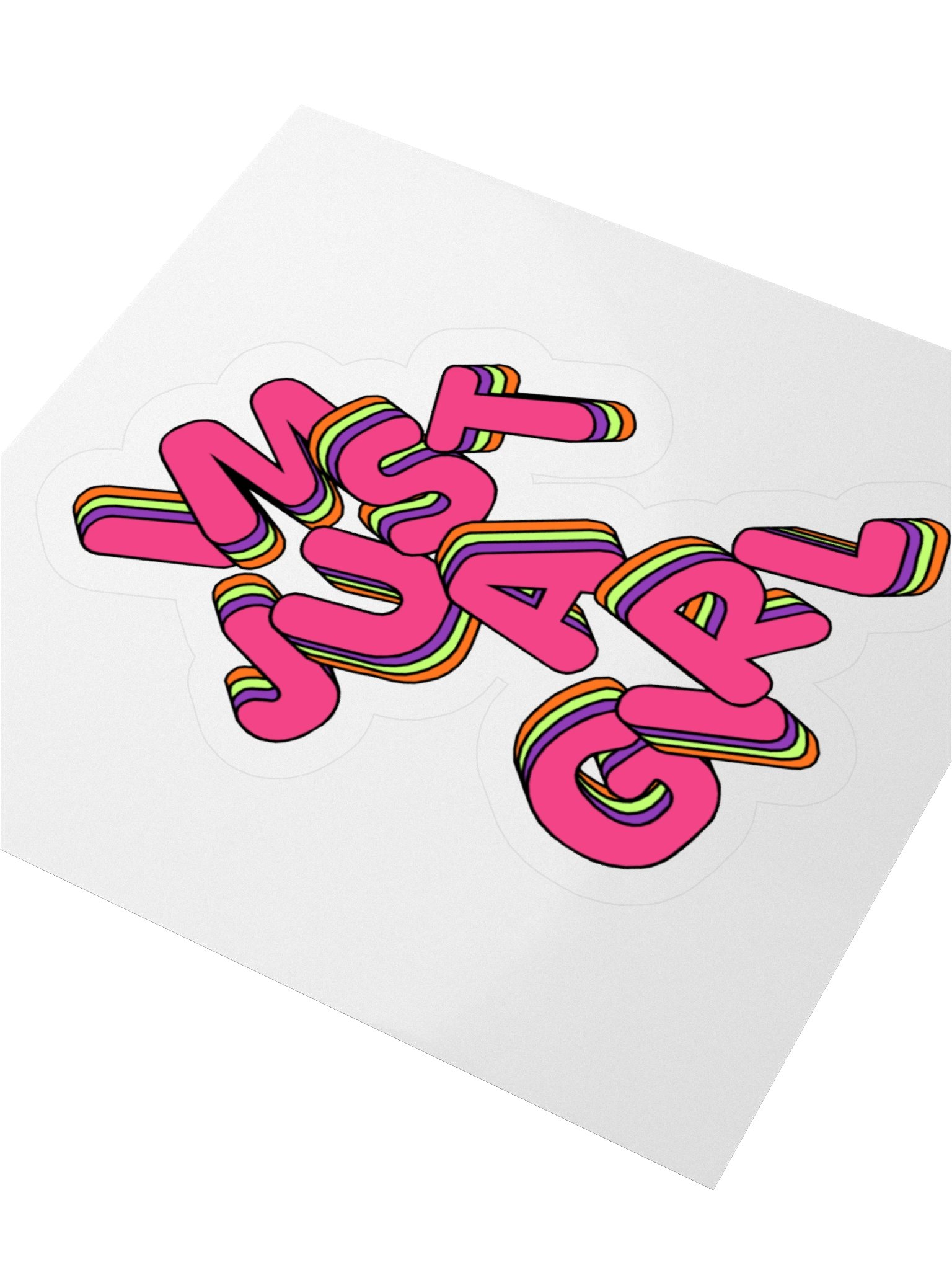I'm just a girl Sticker product image (3)