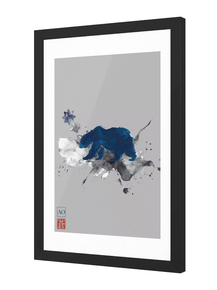 California Japanese Ink Art Print | Golden State Spirit No.09 | Framed Wall Art - AO Japan Blue product image (2)