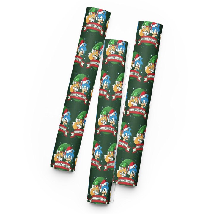 sonic and tails christmas wrapping! product image (1)