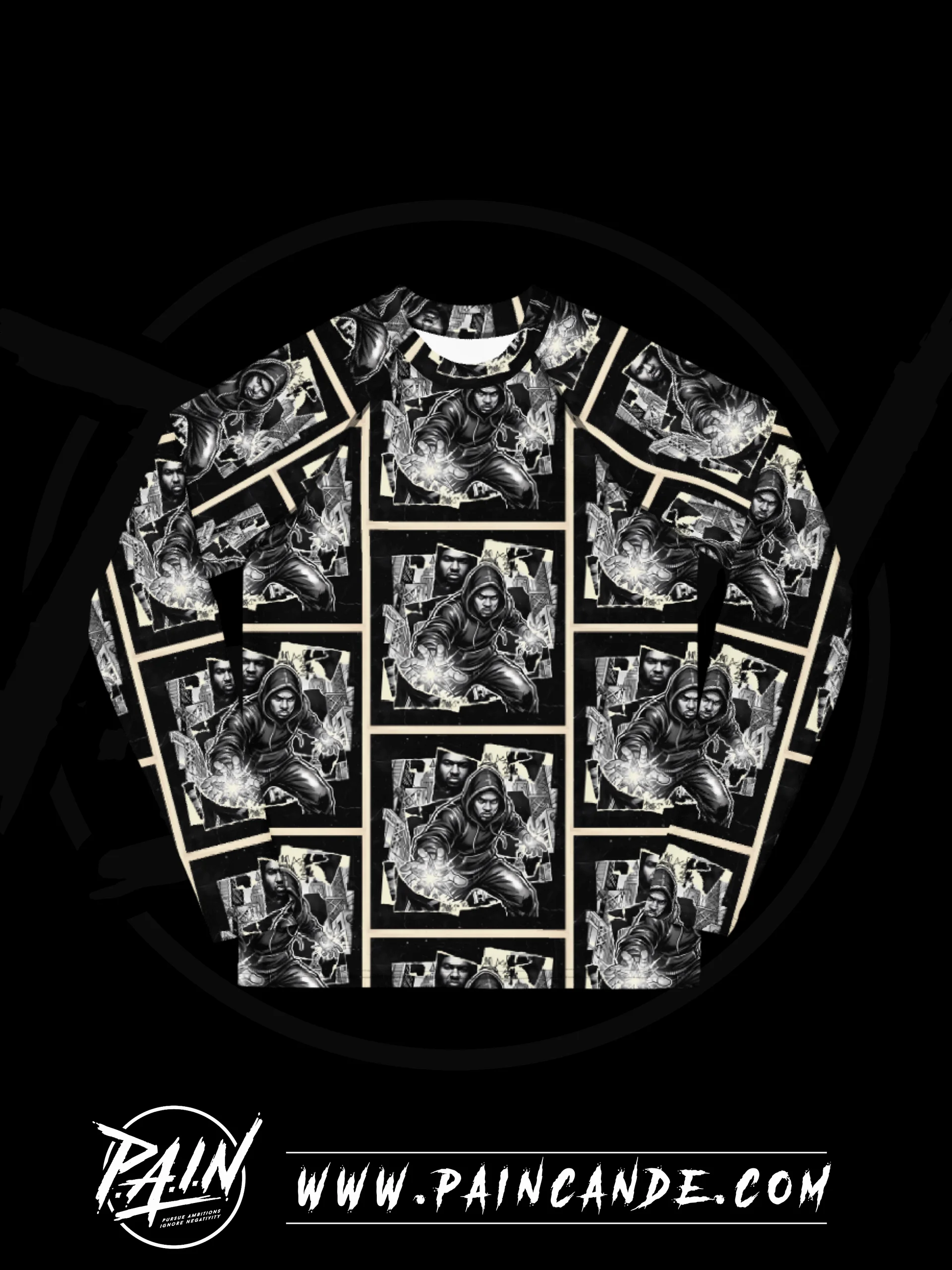 Masked Comic Grid Youth Rash Guard product image (1)