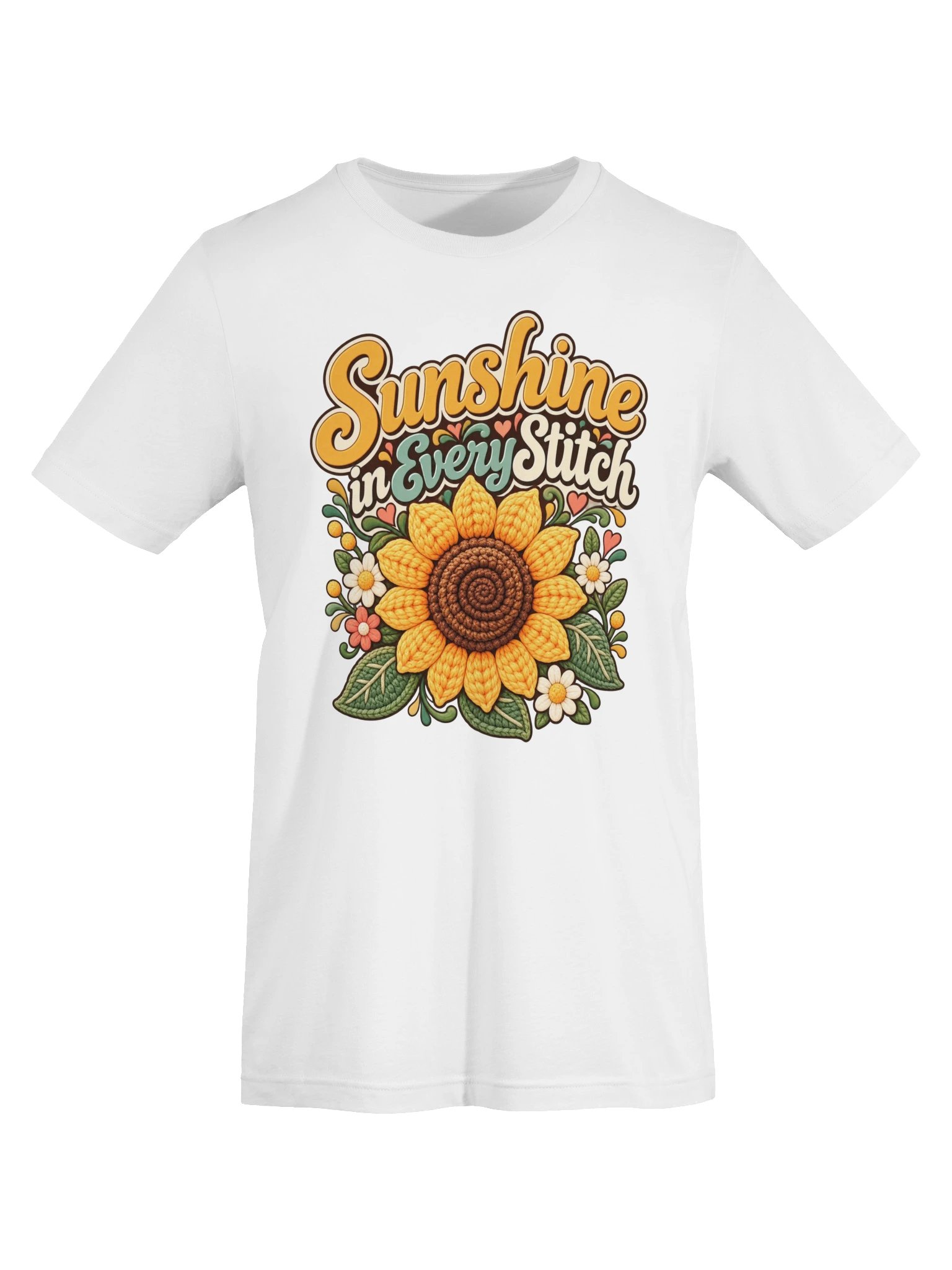 Sunshine in Every Stitch Crochet T-Shirt | Sunflower Yarn Lover Gift product image (5)