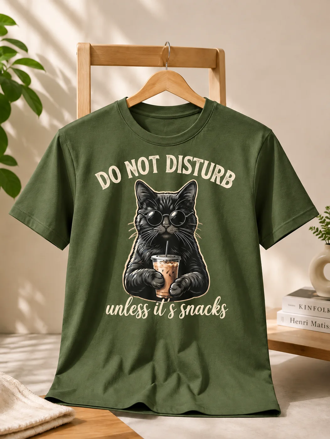 Funny Black Cat Snack Lover T-Shirt product image (9)