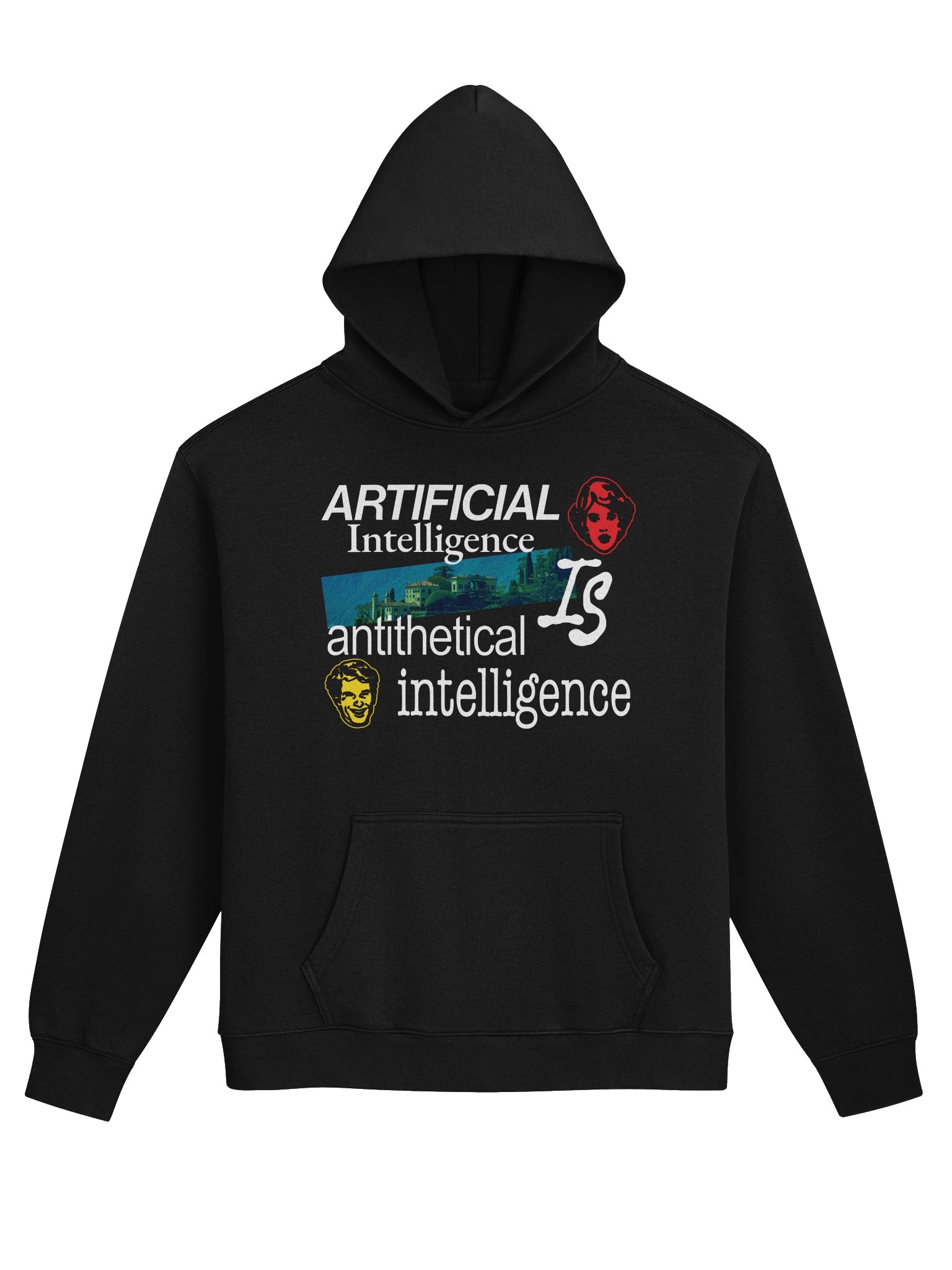 ANTITHETICAL INTELLIGENCE BLACK HOODIE product image (2)