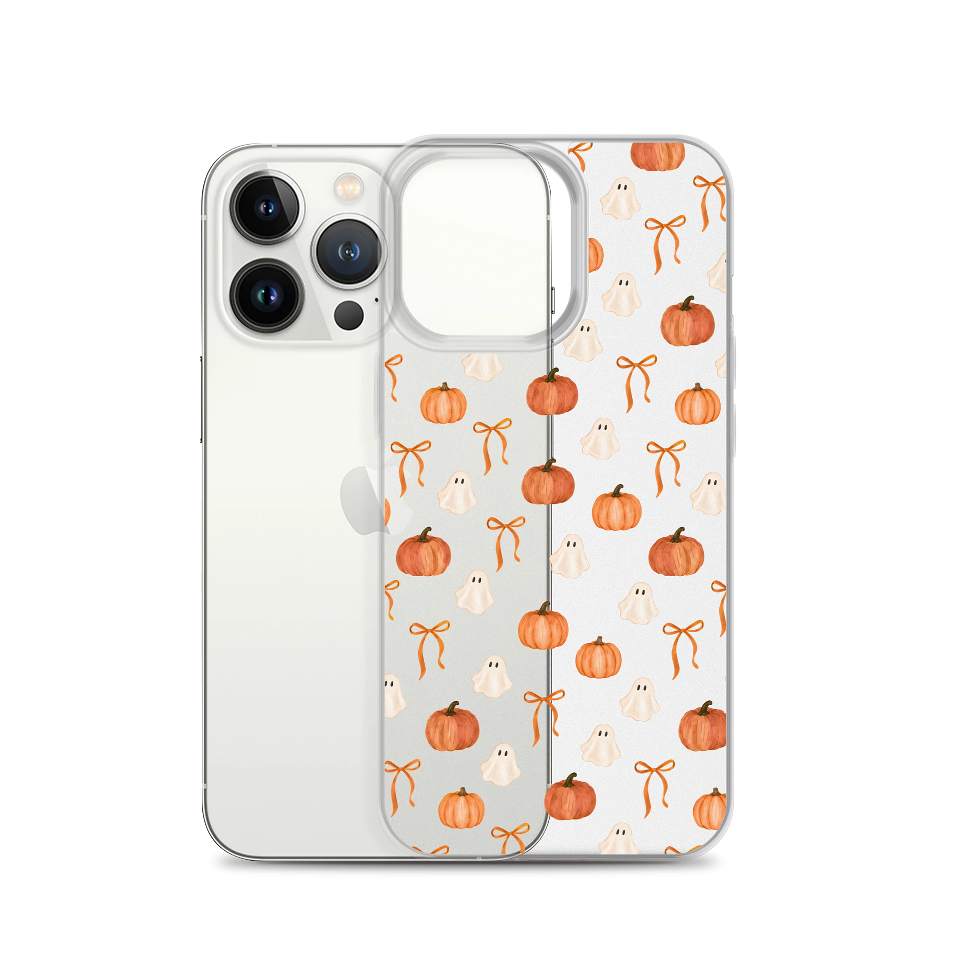 Ghosts Pumpkins and Bows Clear iPhone product image (20)