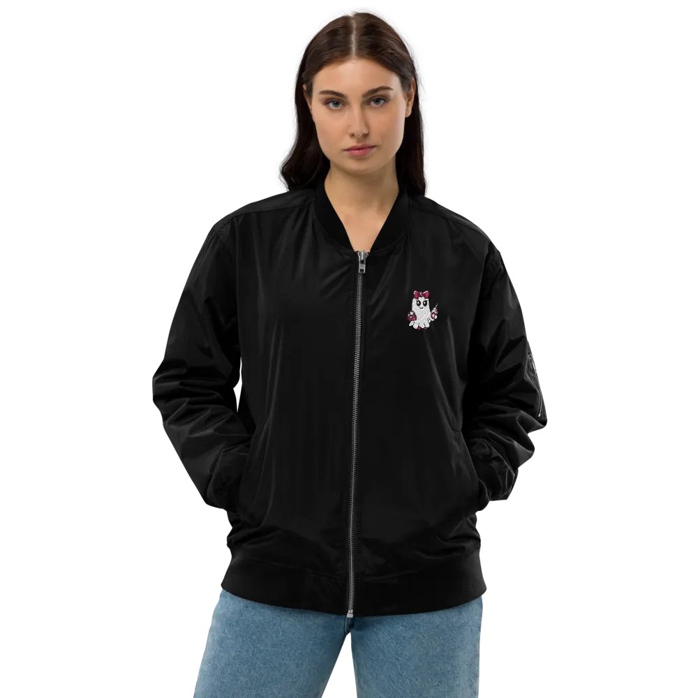 Cute Ghost Embroidered Premium Recycled Bomber Jacket product image (10)
