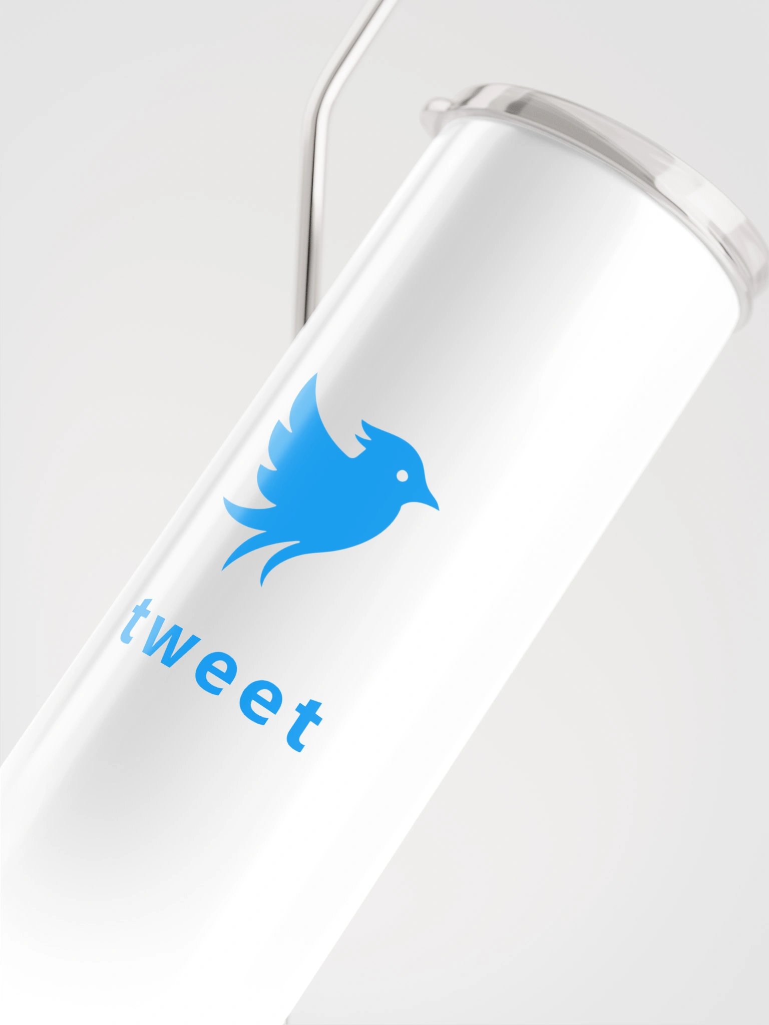 Tweet Logo - White Stainless Steel Tumbler product image (4)