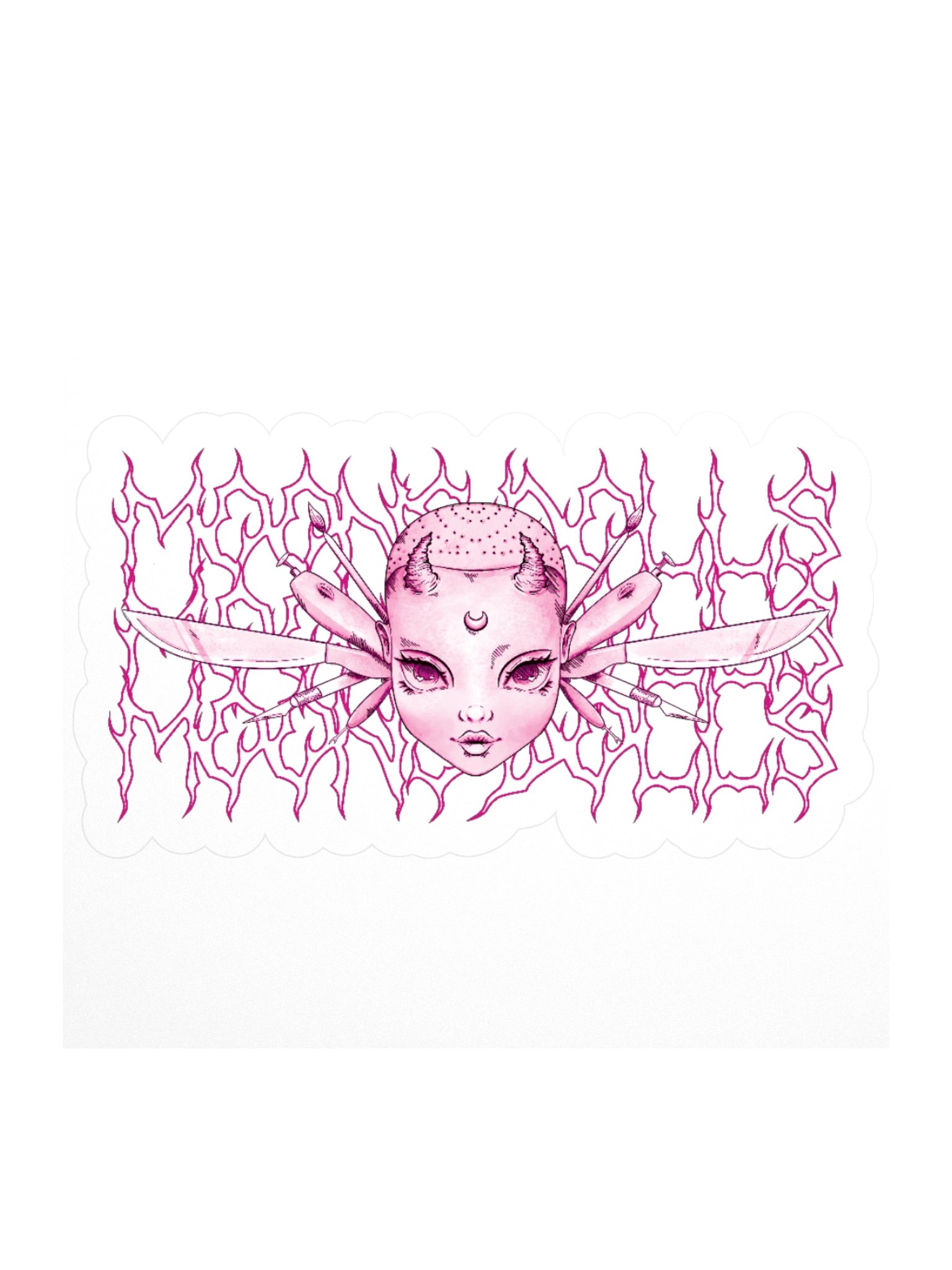 'moonsdolls metal (doll) head' sticker product image (1)