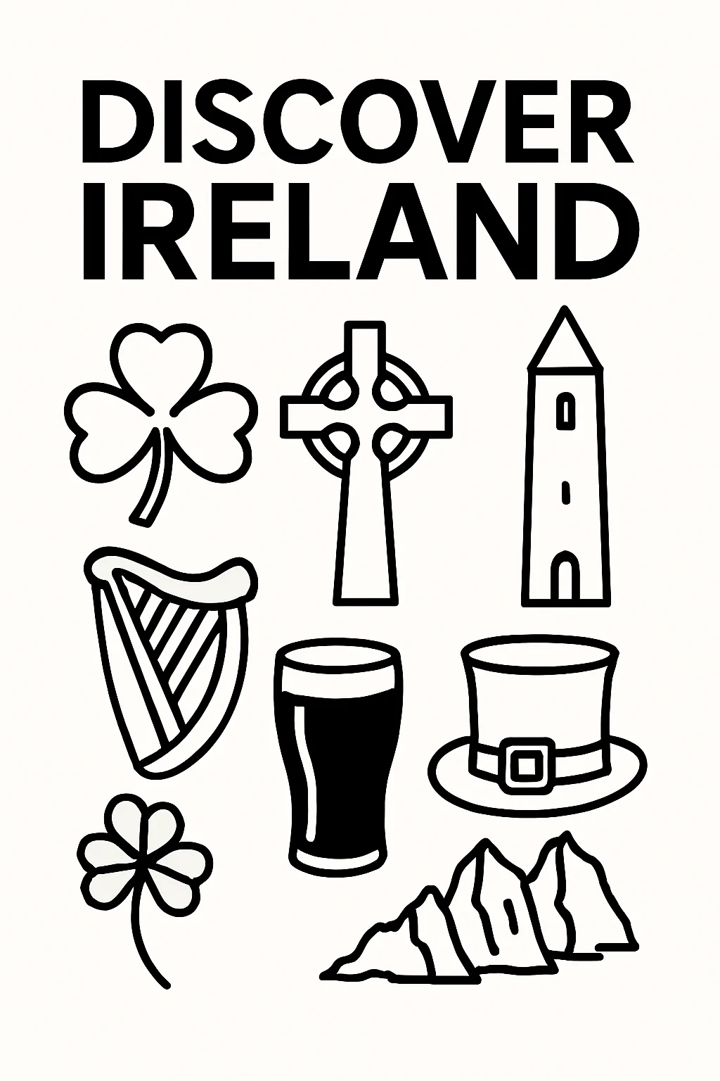Free “Discover Ireland” Poster – European Wall Art Printable (A4 & US Letter PDF) product image (2)