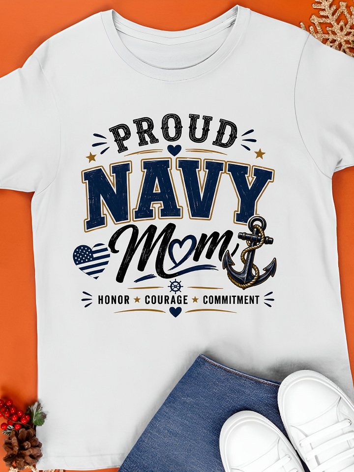 Proud Navy Mom Shirt product image (1)