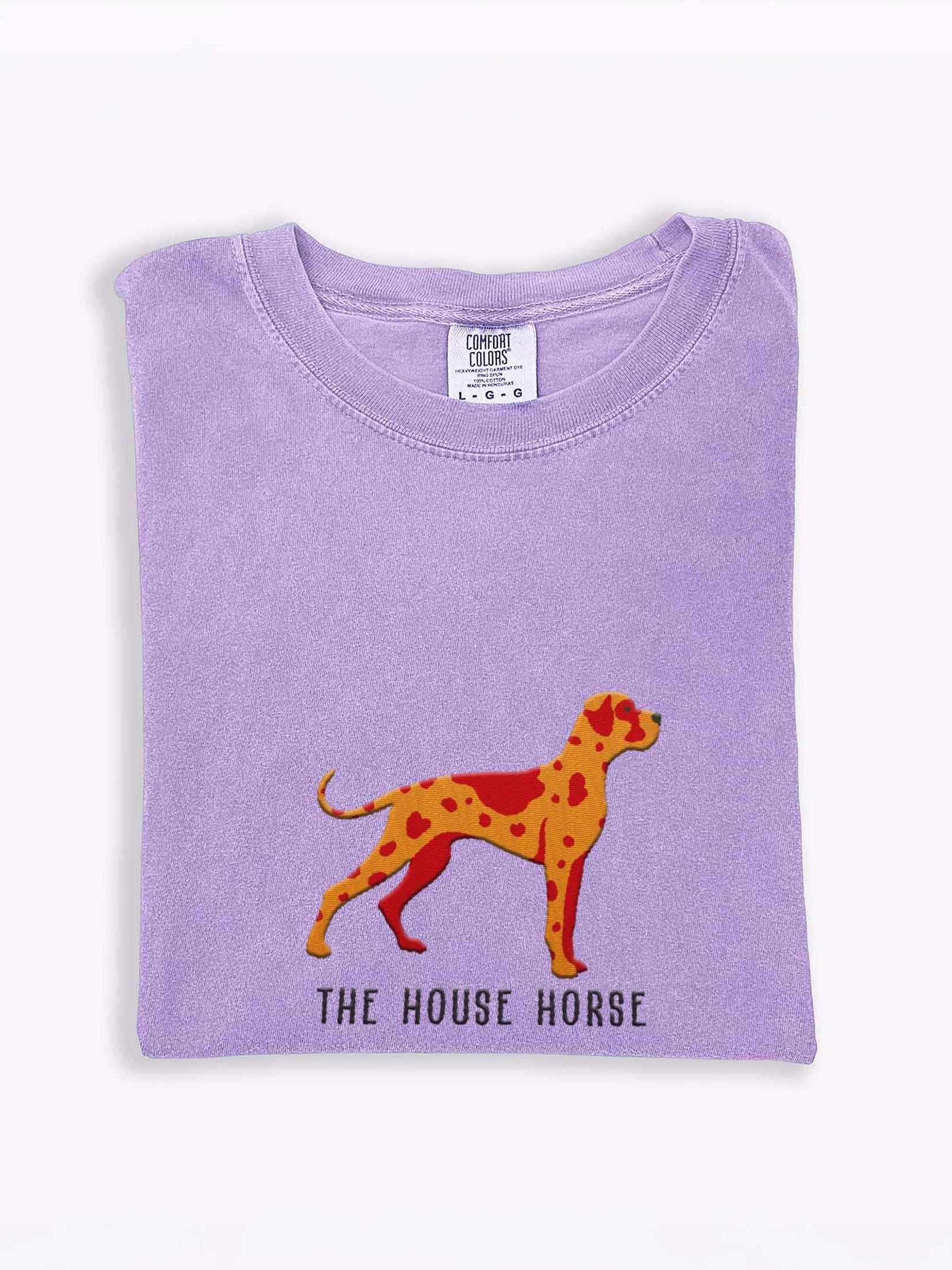 The House Horse T-Shirt(Embroidered) of a Great Dane(Chocolate Merle) product image (1)