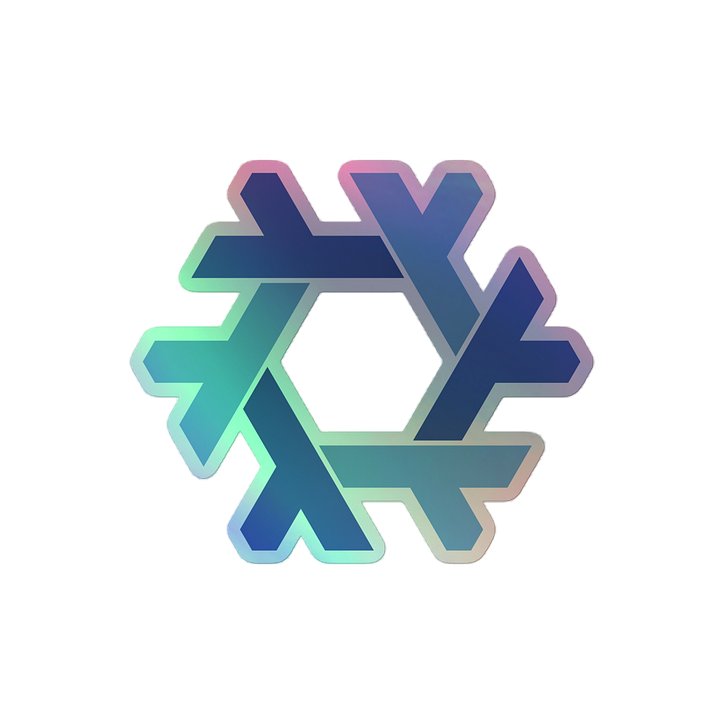 NixOS Logo Kiss-Cut Holographic Sticker product image (2)