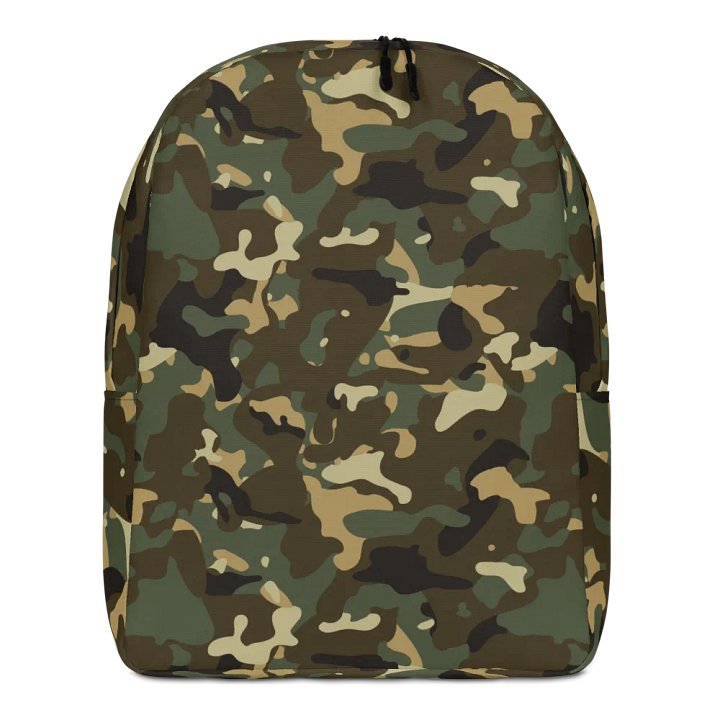 Military Green Camouflage All-Over Print Minimalist Backpack product image (1)
