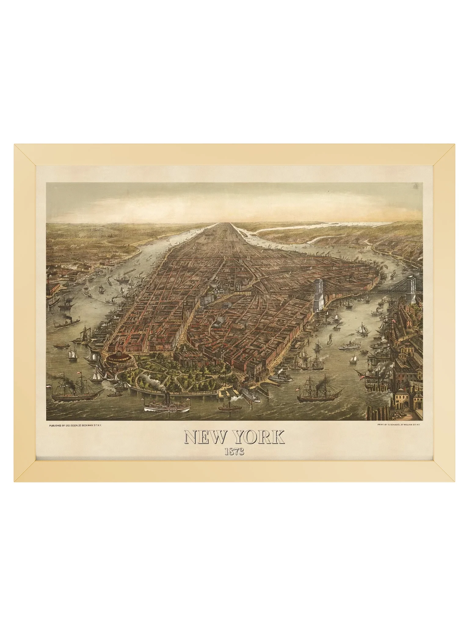 New York City 1873 (Framed Poster Print) product image (1)