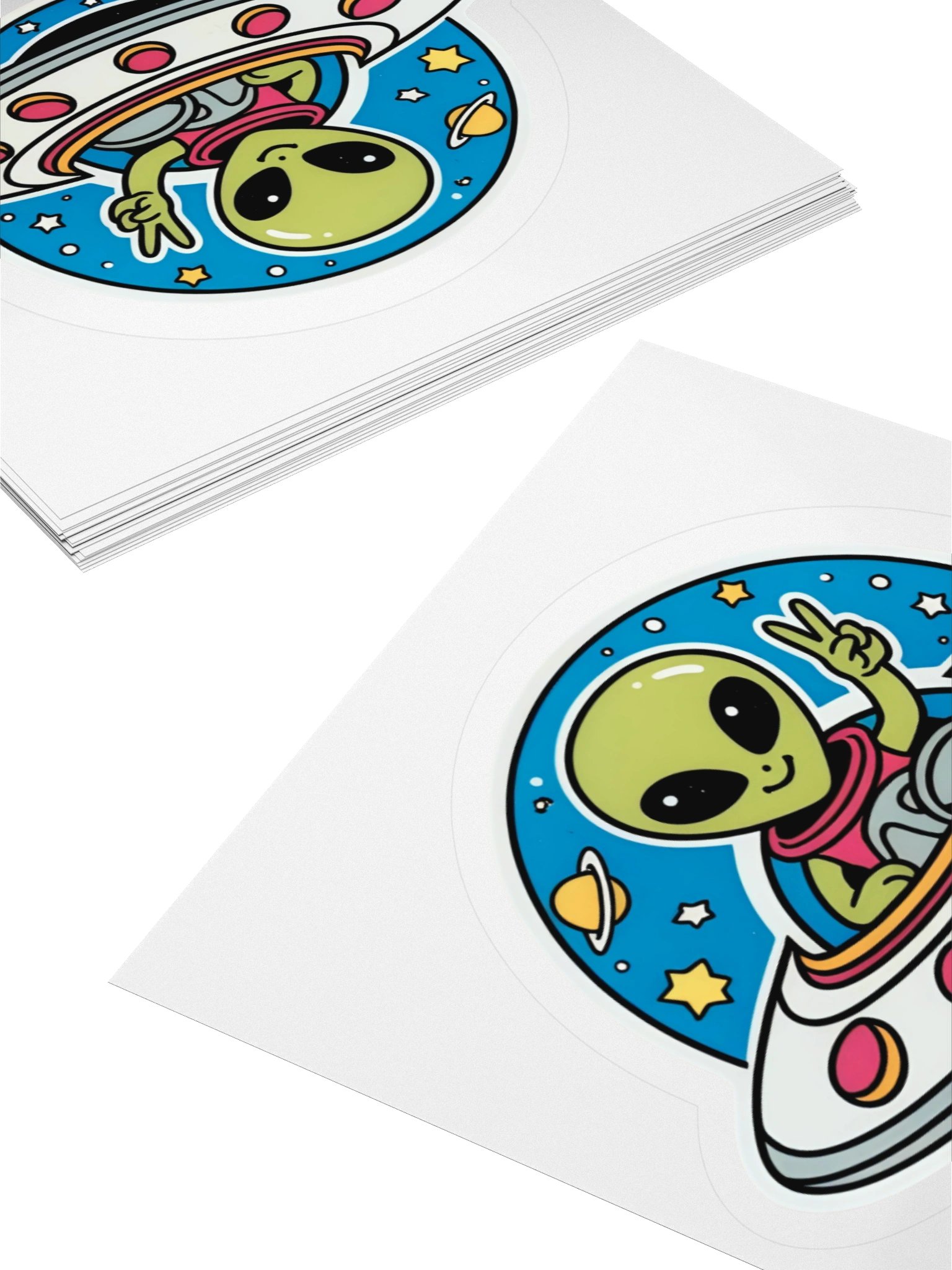 Peaceful Alien Kiss Cut Stickers product image (4)