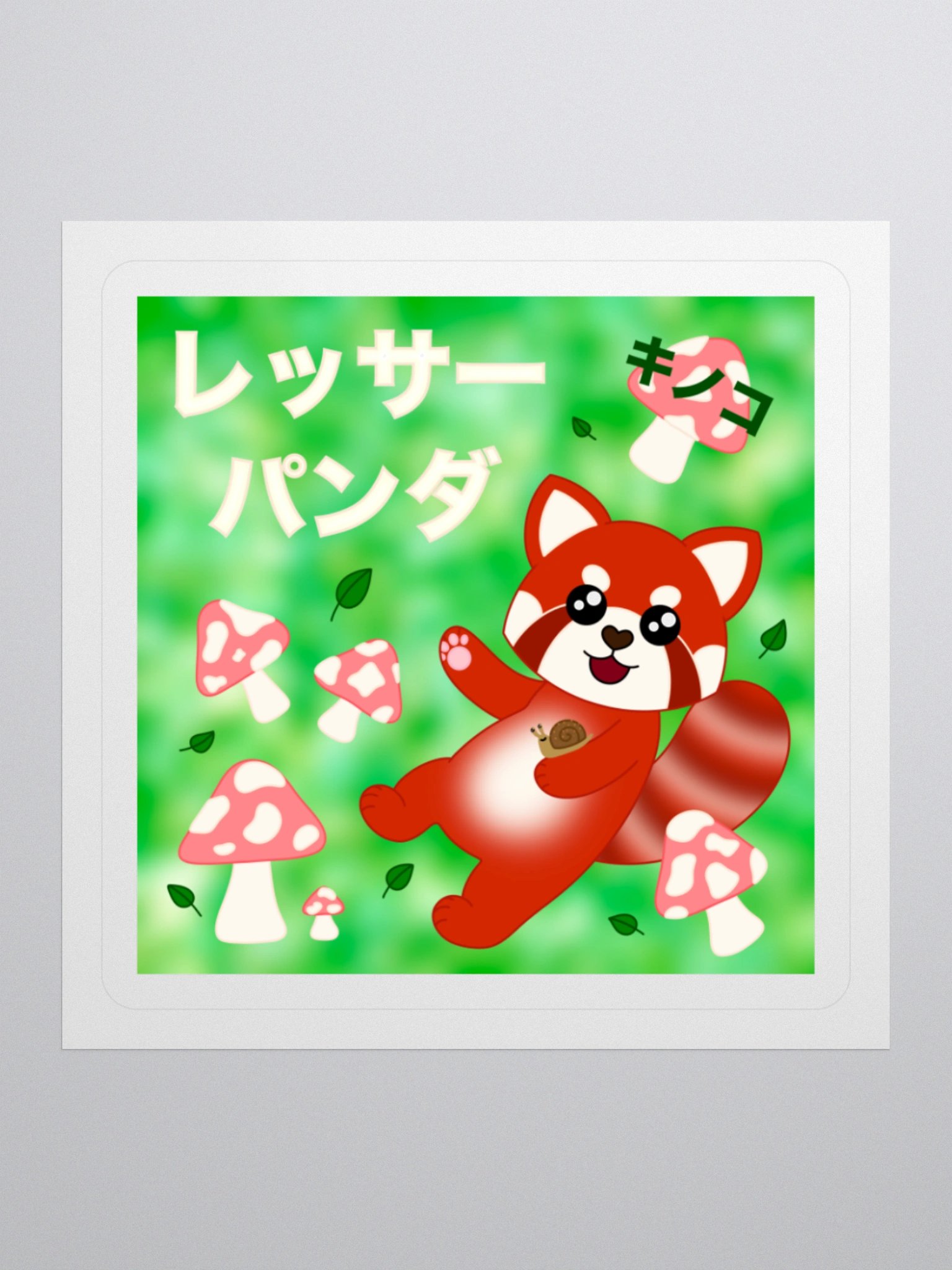 Red Panda Mushroom Sticker product image (1)