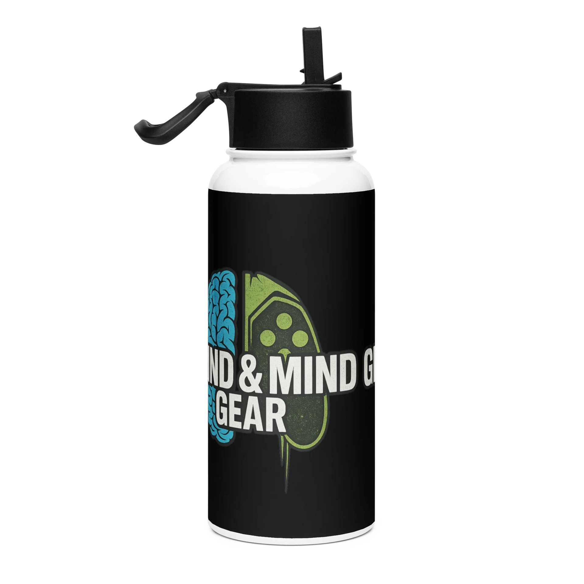 Grind & Mind Gear Stainless Steel Water Bottle w/ Straw And Lid product image (3)
