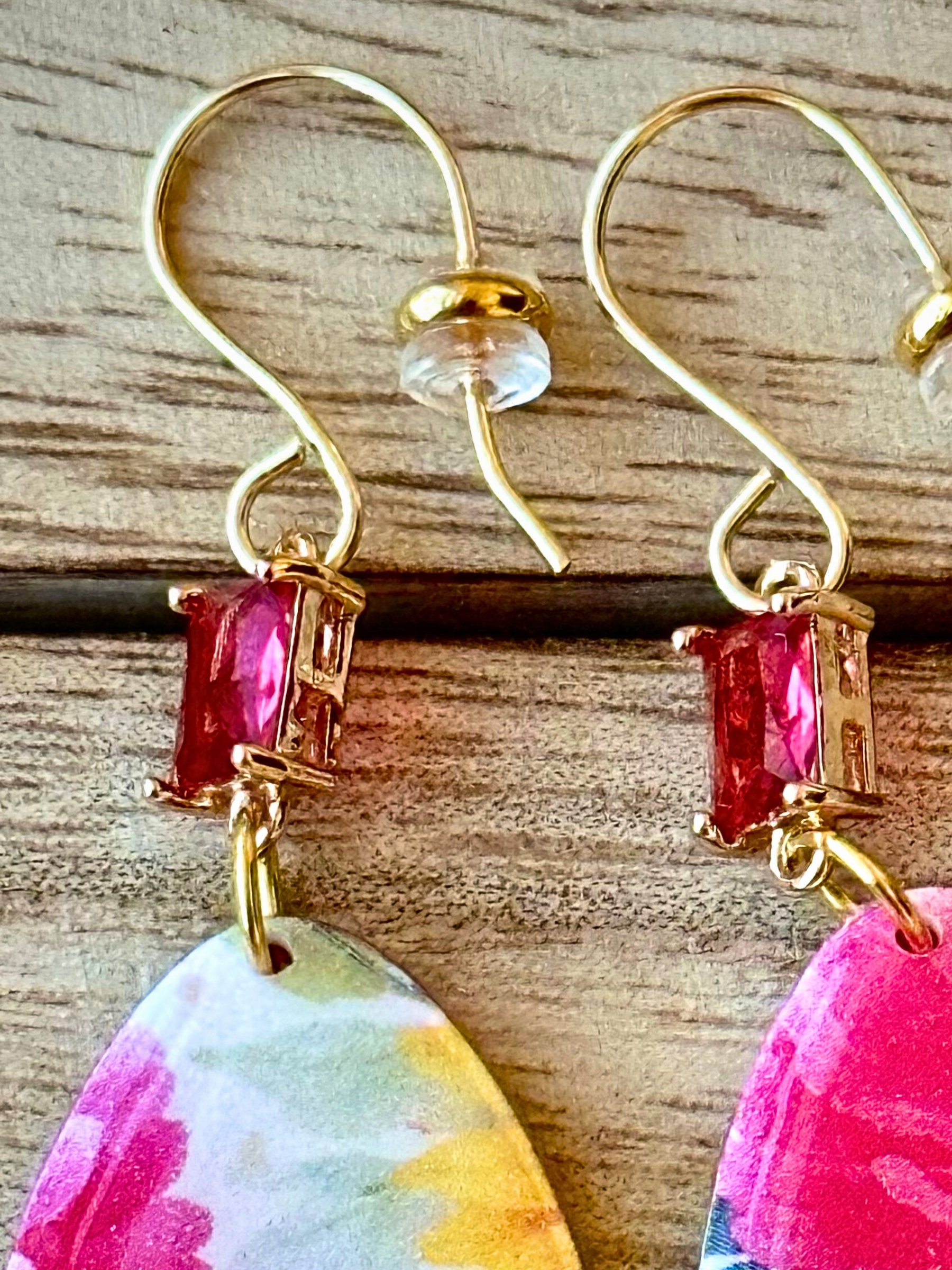 Floral Garden Drop Earrings – Handmade Clay Statement Dangles product image (4)