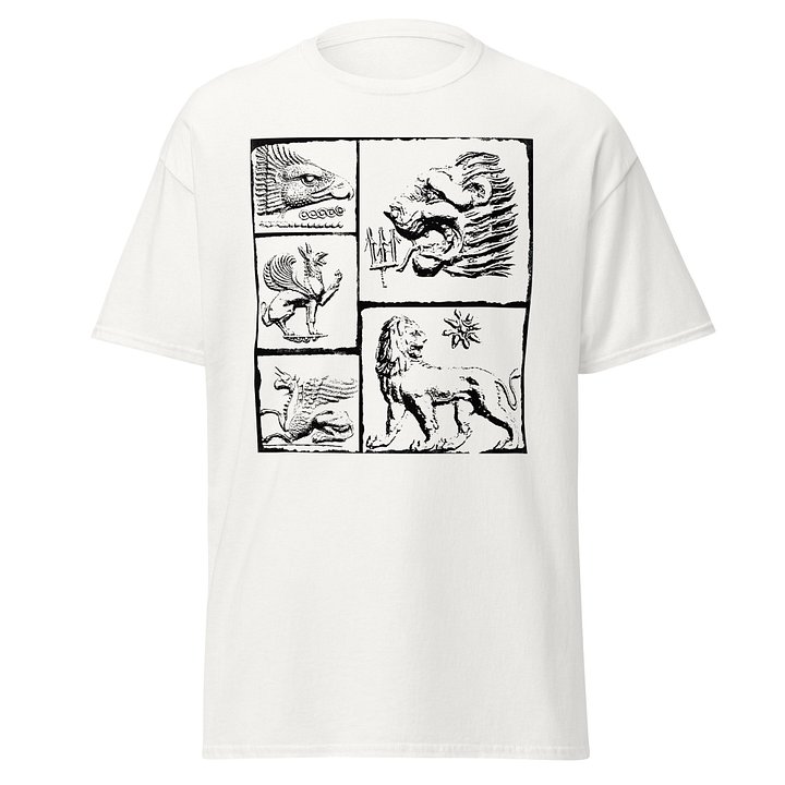 Lion versus Griffin Eternal Fight, White T-shirt product image (1)