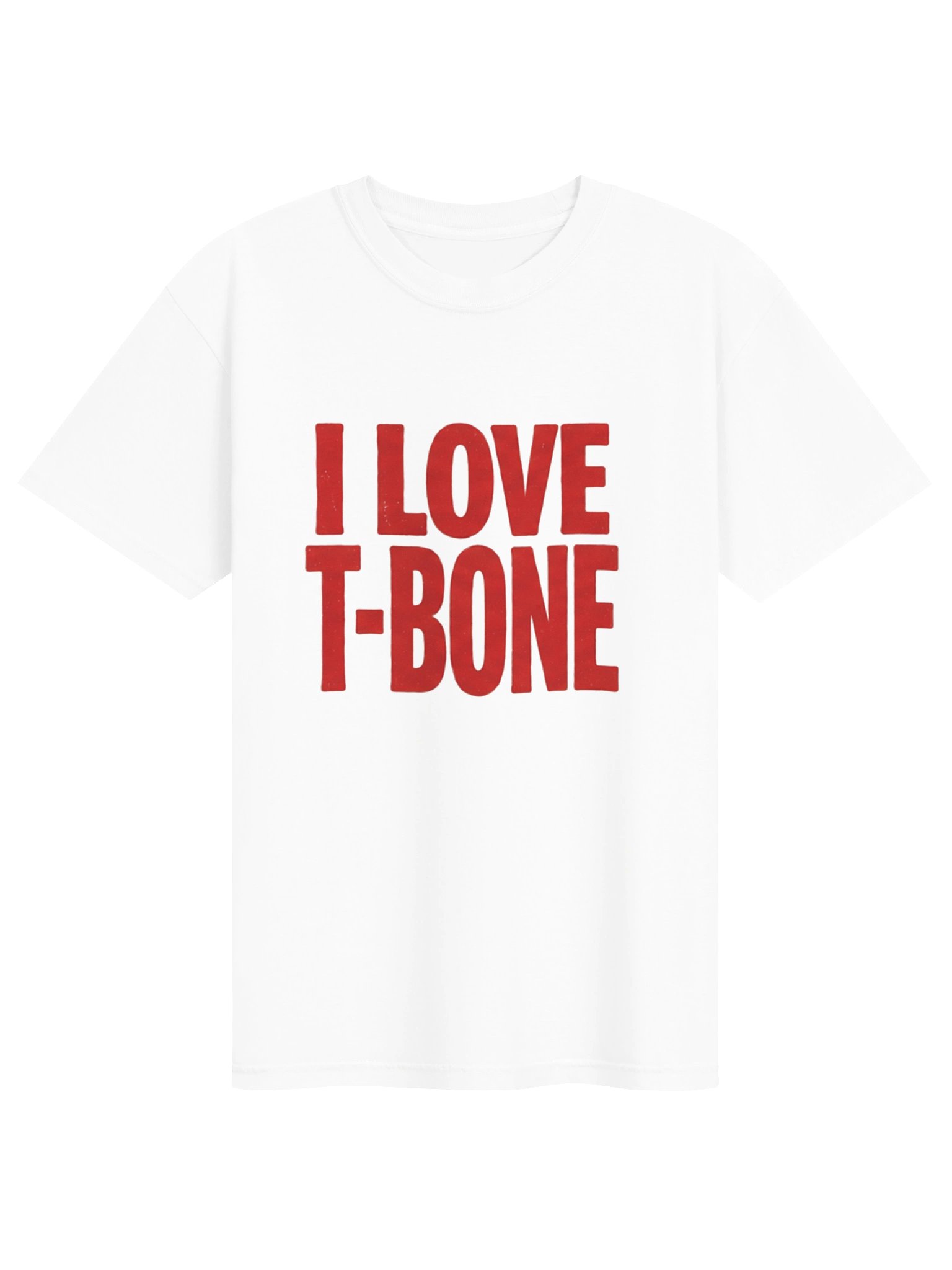 I Love T-Bone White T-Shirt product image (1)