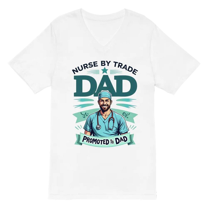 Promoted to Dad Nurse V-Neck Tee product image (2)