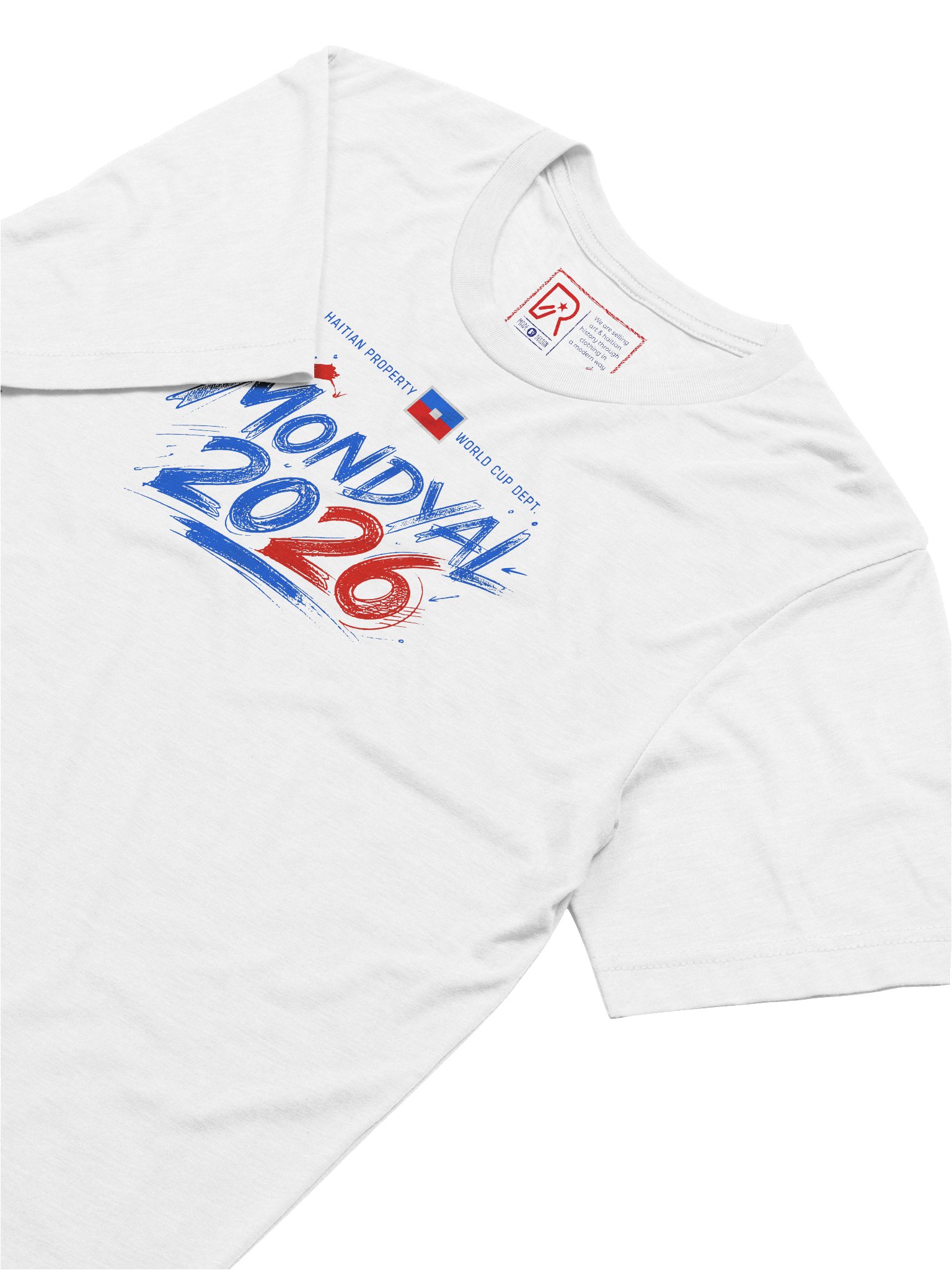 HAITI NAN MONDYAL 2026: Patriotic Tri-Blend Tee product image (6)