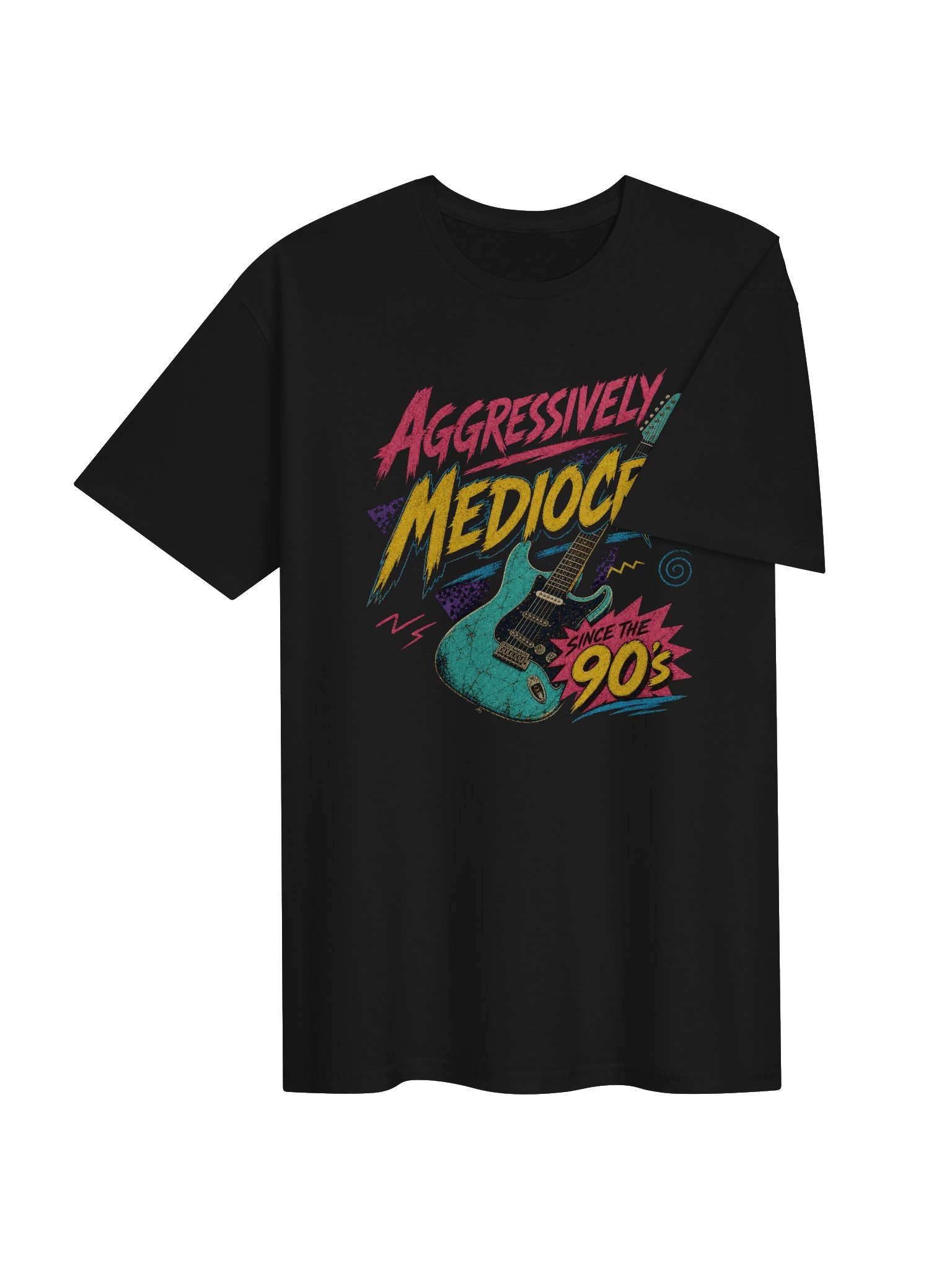 Aggressively mediocre - guitar t-shirt | funny guitar t-shirts product image (5)