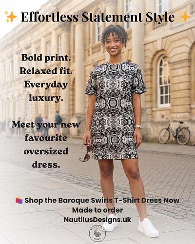 ✨ Chic. Comfortable. Effortlessly Bold. ✨

Meet the dress that does all the talking — our stunning Baroque Swirls All-Over Pr...