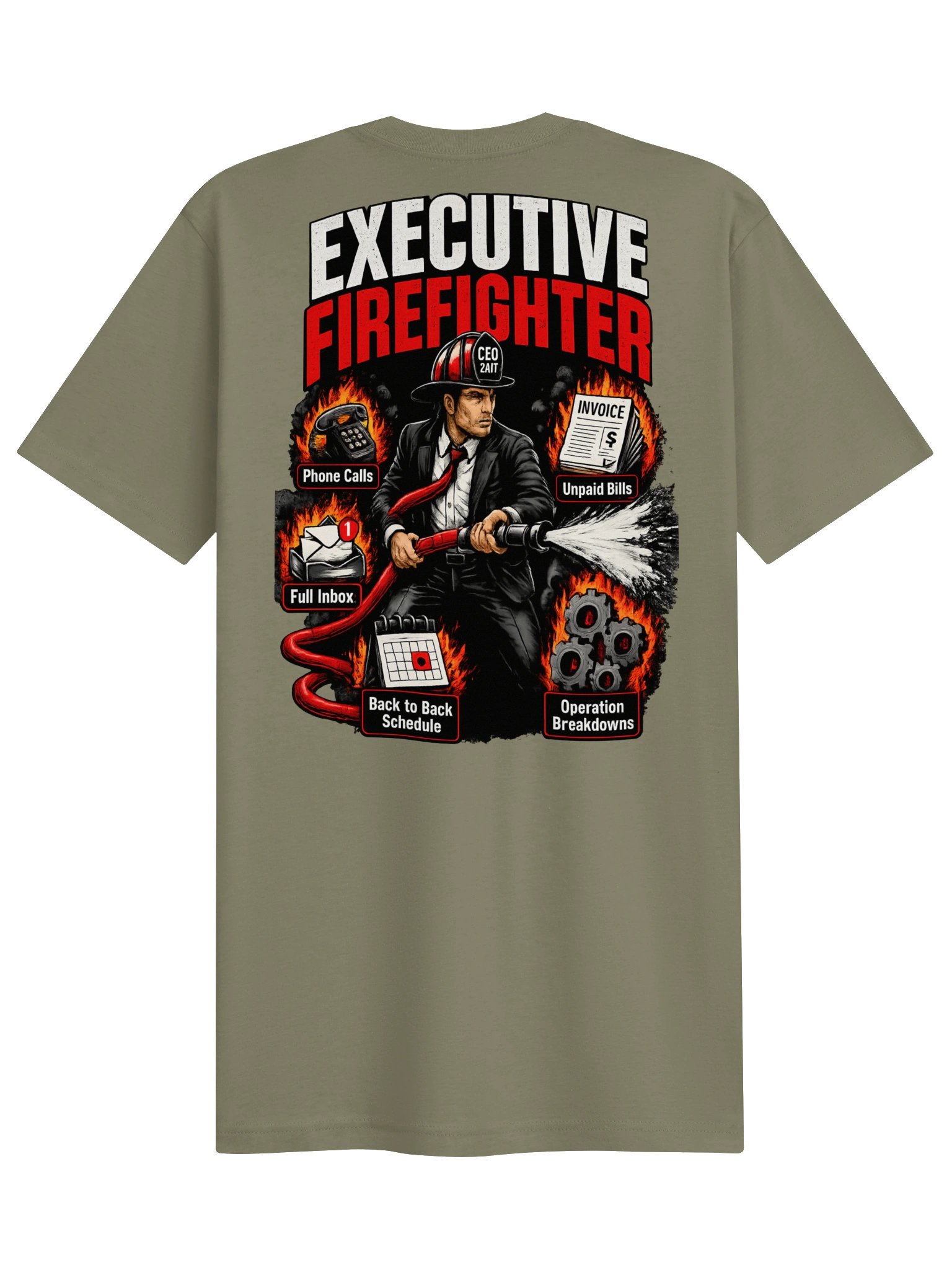 Executive Fire Fighter T-Shirt -Green product image (2)