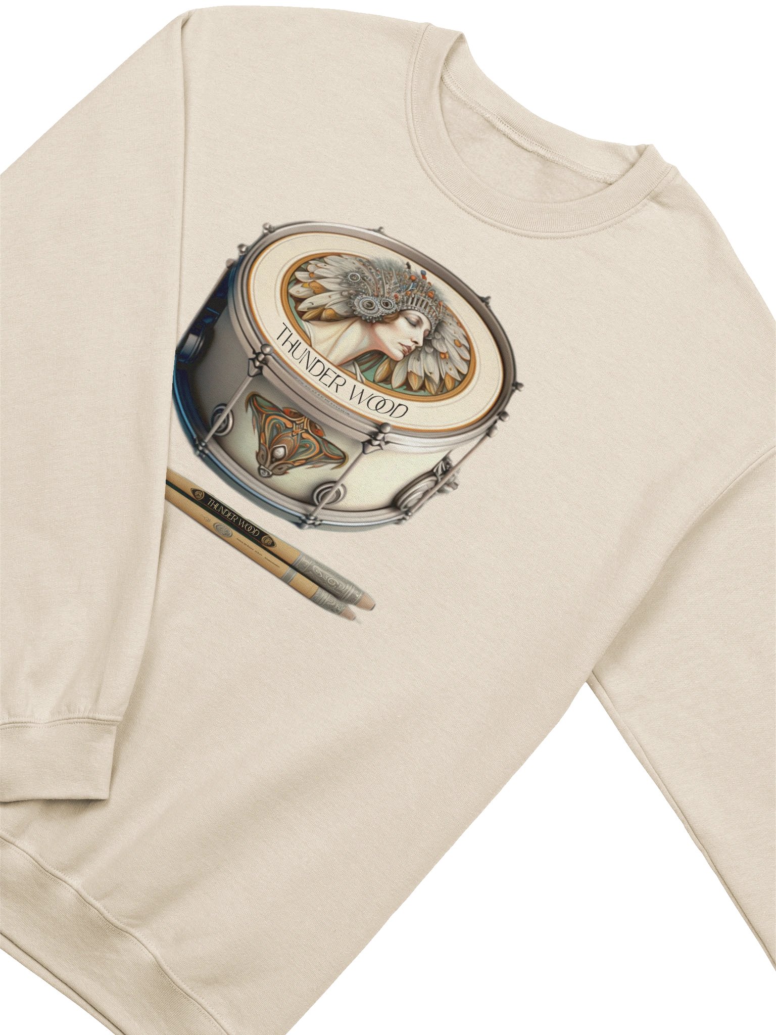 Thunder Wood Snare Drum Sweatshirt product image (2)